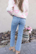 Vintage Charm Low Rise Straight-Leg Denim PLUS/REG-Jeans-Krush Kandy, Women's Online Fashion Boutique Located in Phoenix, Arizona (Scottsdale Area)