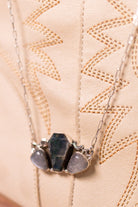 Moonstone Coffin Cluster Stone Necklace-Chain Necklaces-Krush Kandy, Women's Online Fashion Boutique Located in Phoenix, Arizona (Scottsdale Area)