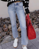 Vintage Charm Low Rise Straight-Leg Denim PLUS/REG-Jeans-Krush Kandy, Women's Online Fashion Boutique Located in Phoenix, Arizona (Scottsdale Area)
