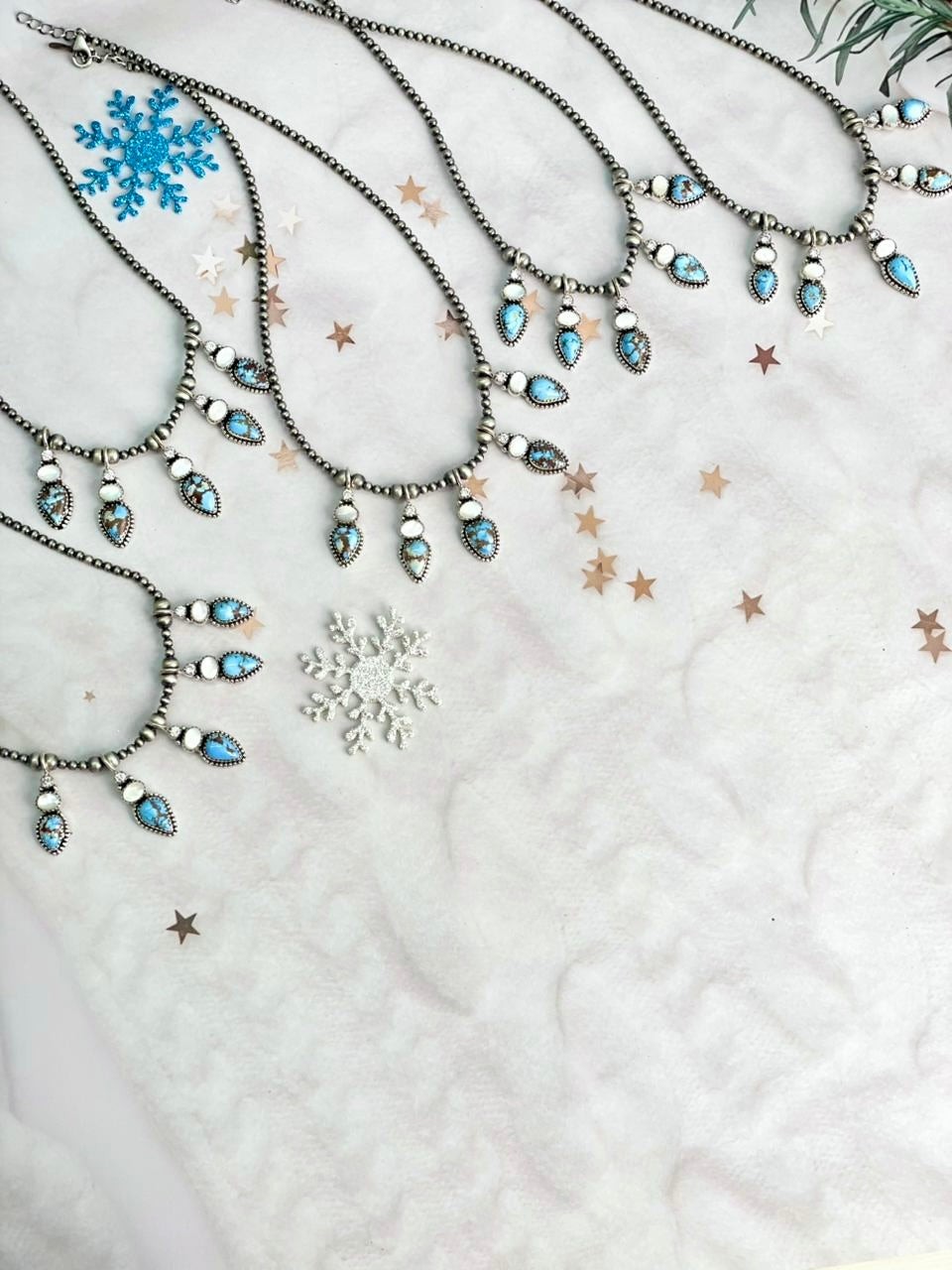 Winter Frost Golden Hills Lights Beads Necklace-Necklaces-Krush Kandy, Women's Online Fashion Boutique Located in Phoenix, Arizona (Scottsdale Area)