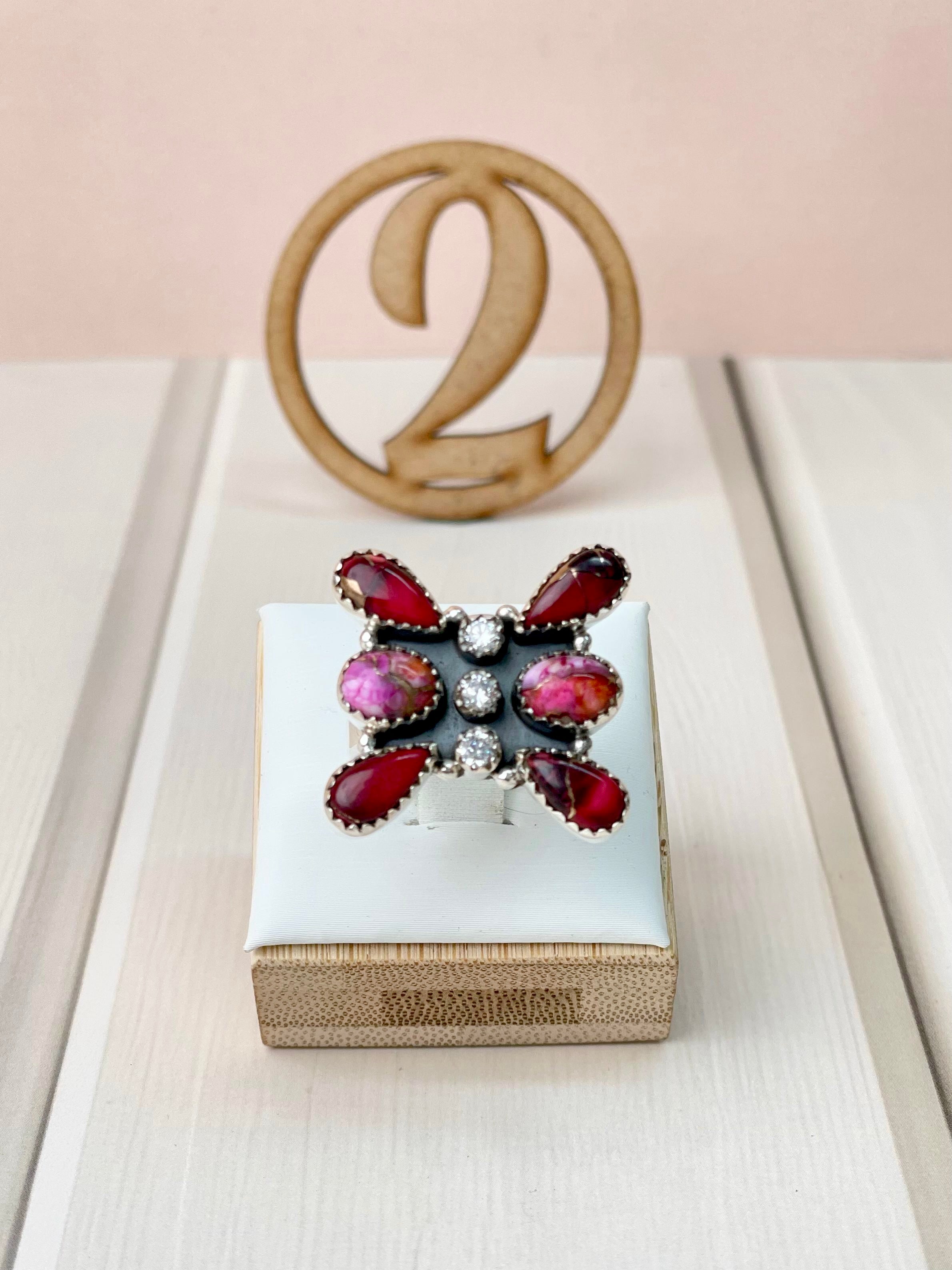 Red Dahlia One of a Kind Rings-Rings-Krush Kandy, Women's Online Fashion Boutique Located in Phoenix, Arizona (Scottsdale Area)