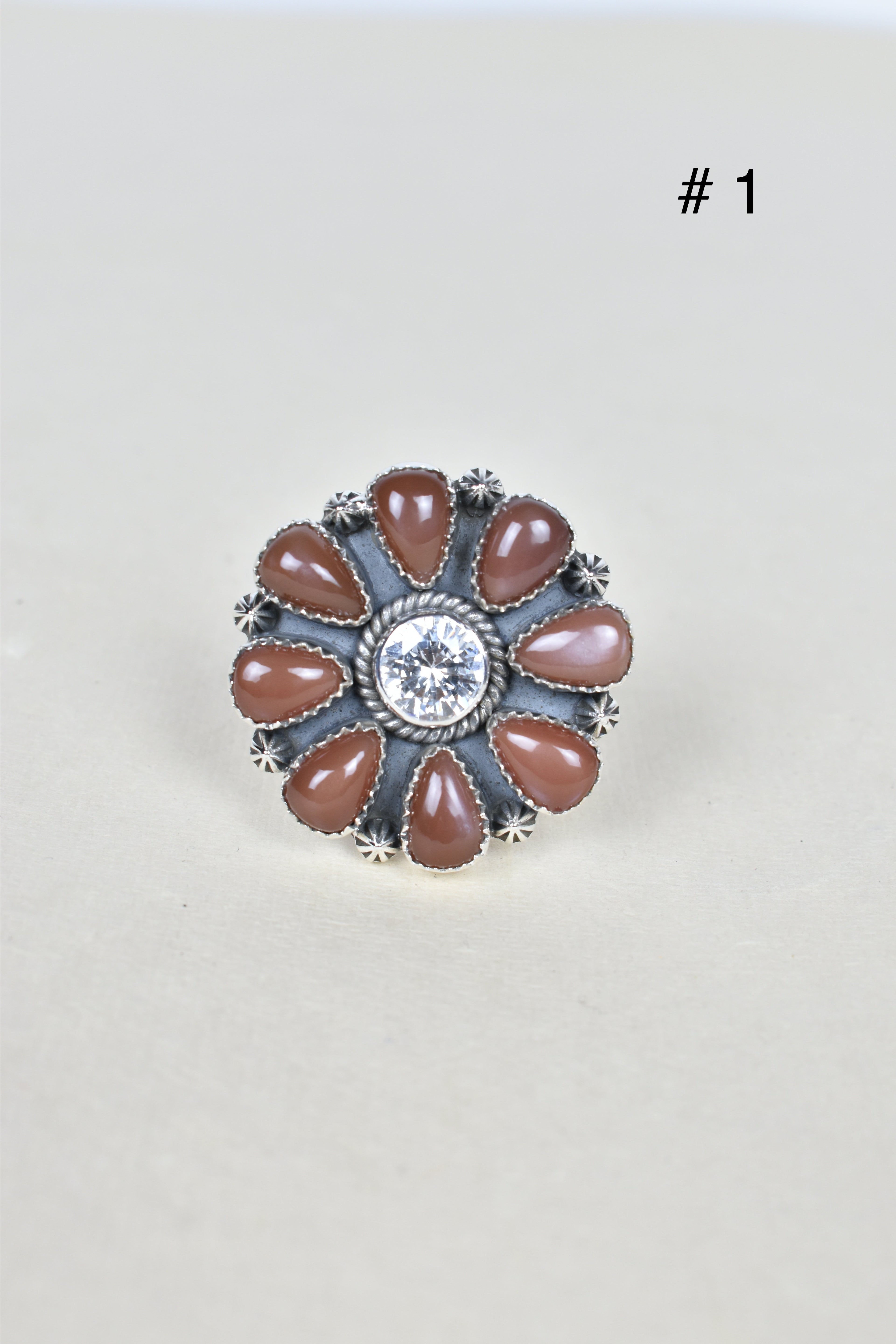 ONE OF A KIND STERLING SILVER CRYSTAL CLUSTER RINGS-Cluster Rings-Krush Kandy, Women's Online Fashion Boutique Located in Phoenix, Arizona (Scottsdale Area)