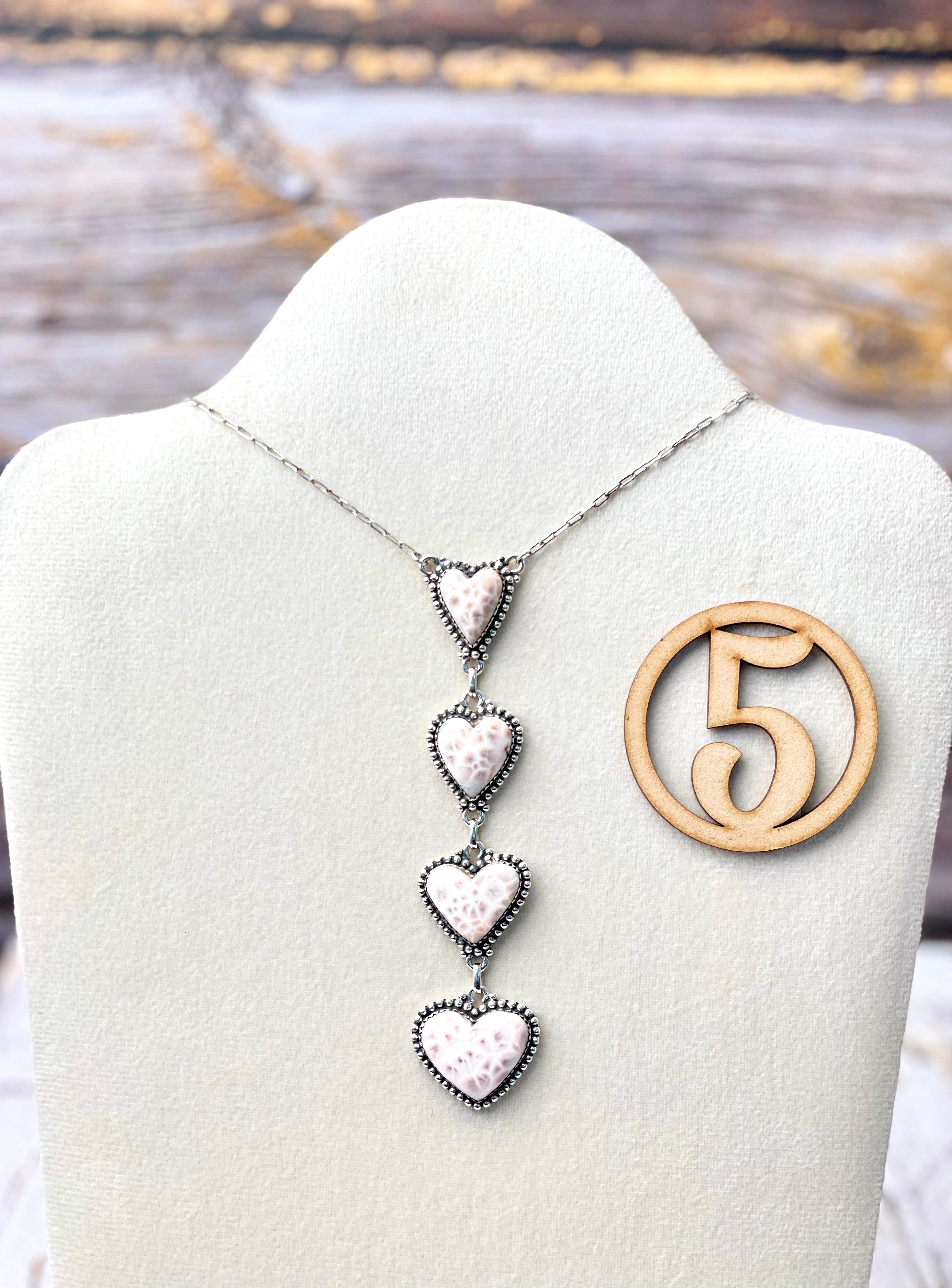 Pink Larimar Drop Necklace-Necklaces-Krush Kandy, Women's Online Fashion Boutique Located in Phoenix, Arizona (Scottsdale Area)