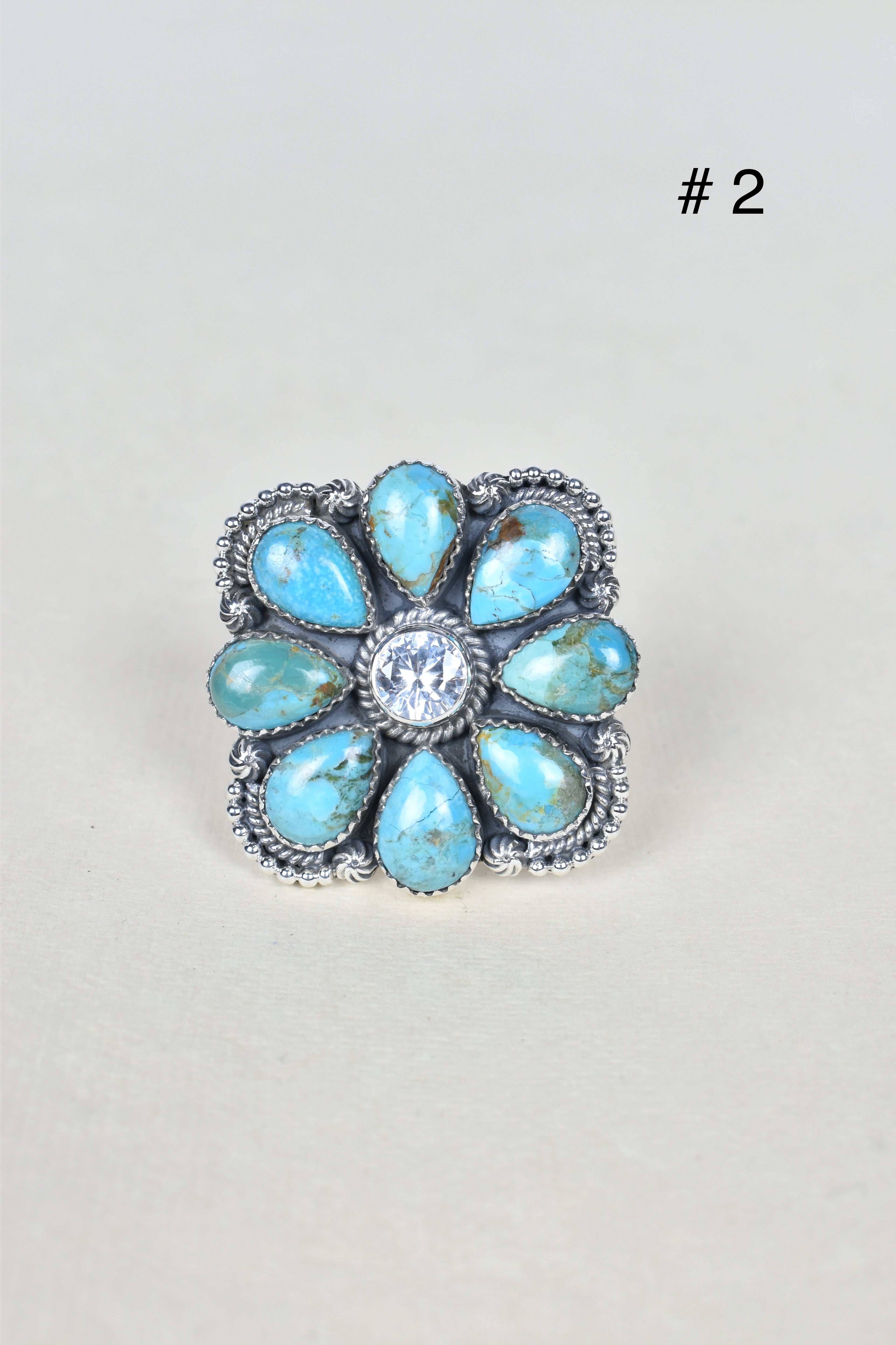 ONE OF A KIND STERLING SILVER CRYSTAL CLUSTER RINGS-Cluster Rings-Krush Kandy, Women's Online Fashion Boutique Located in Phoenix, Arizona (Scottsdale Area)