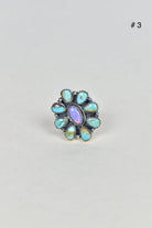 Turquoise Halo Delight Ring-Cluster Rings-Krush Kandy, Women's Online Fashion Boutique Located in Phoenix, Arizona (Scottsdale Area)
