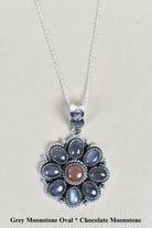 Daisy Days Sterling Silver & Stone Cluster Necklaces-Pendant Necklaces-Krush Kandy, Women's Online Fashion Boutique Located in Phoenix, Arizona (Scottsdale Area)