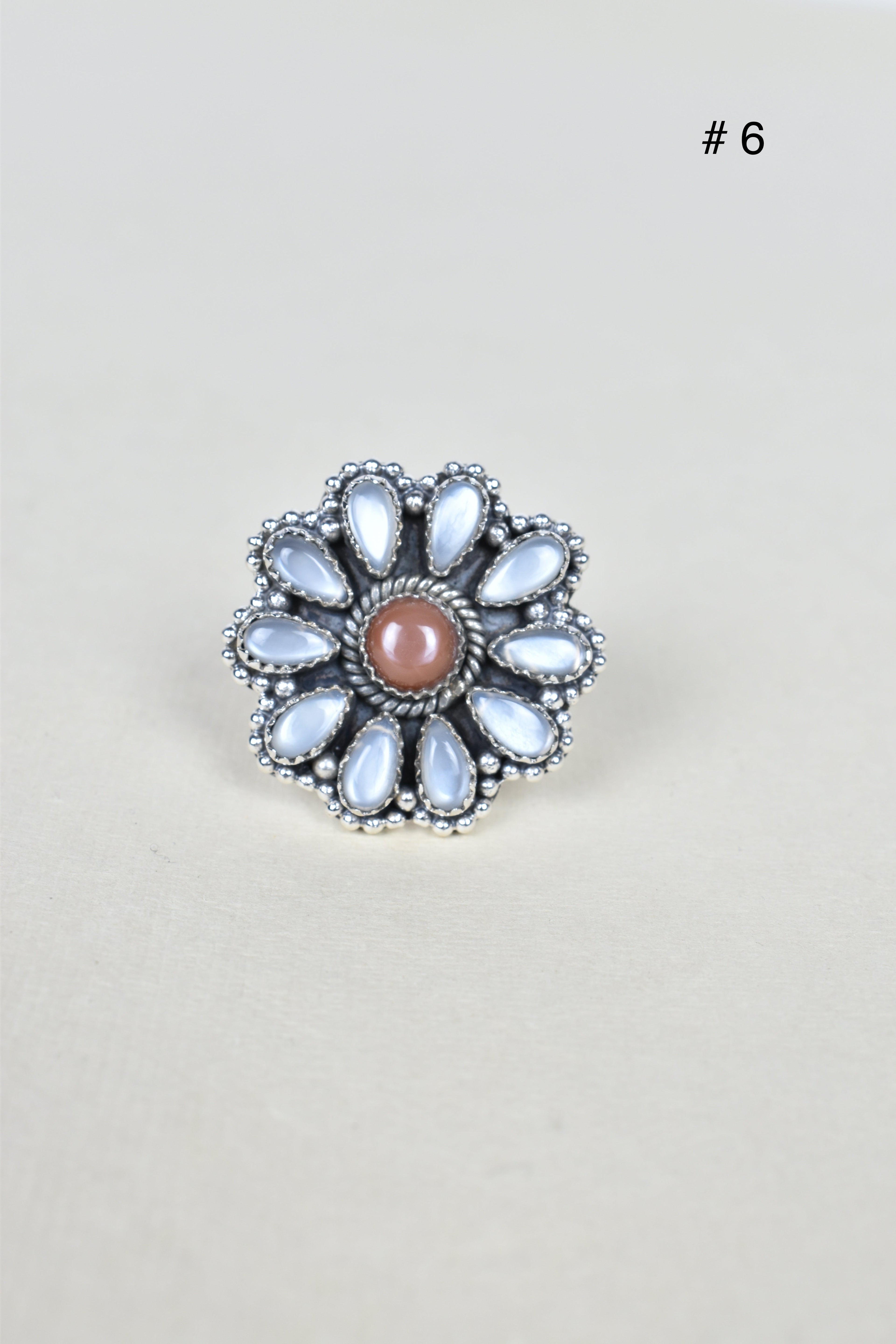 Chocolate Moonstone & Stone Cluster Sterling Silver Rings-Cluster Rings-Krush Kandy, Women's Online Fashion Boutique Located in Phoenix, Arizona (Scottsdale Area)