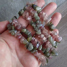 Strawberry Quartz Labradorite Chip Bracelet-Chain Bracelets-Krush Kandy, Women's Online Fashion Boutique Located in Phoenix, Arizona (Scottsdale Area)