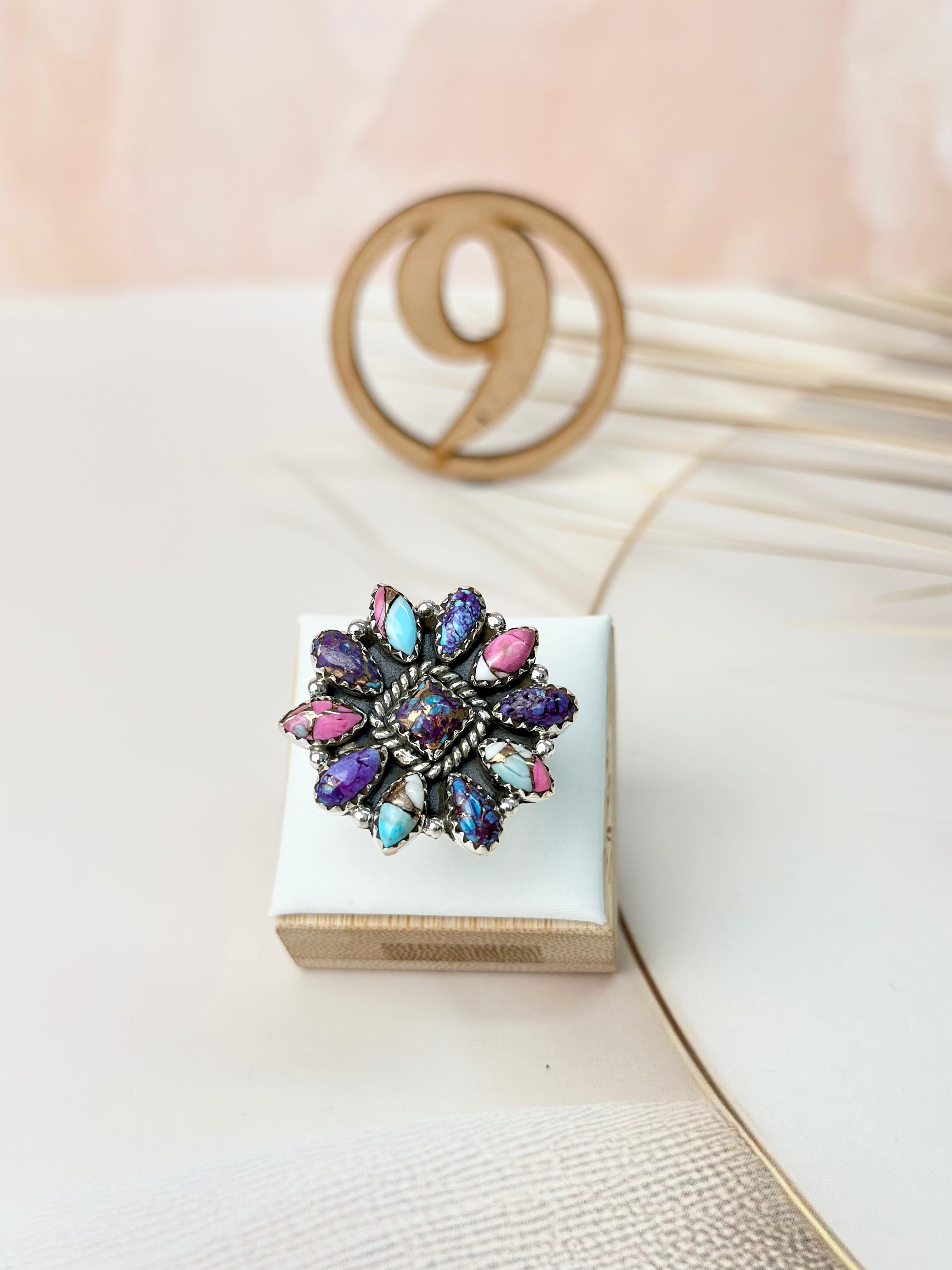 Various Multi Dahlia Ring Clusters-Rings-Krush Kandy, Women's Online Fashion Boutique Located in Phoenix, Arizona (Scottsdale Area)