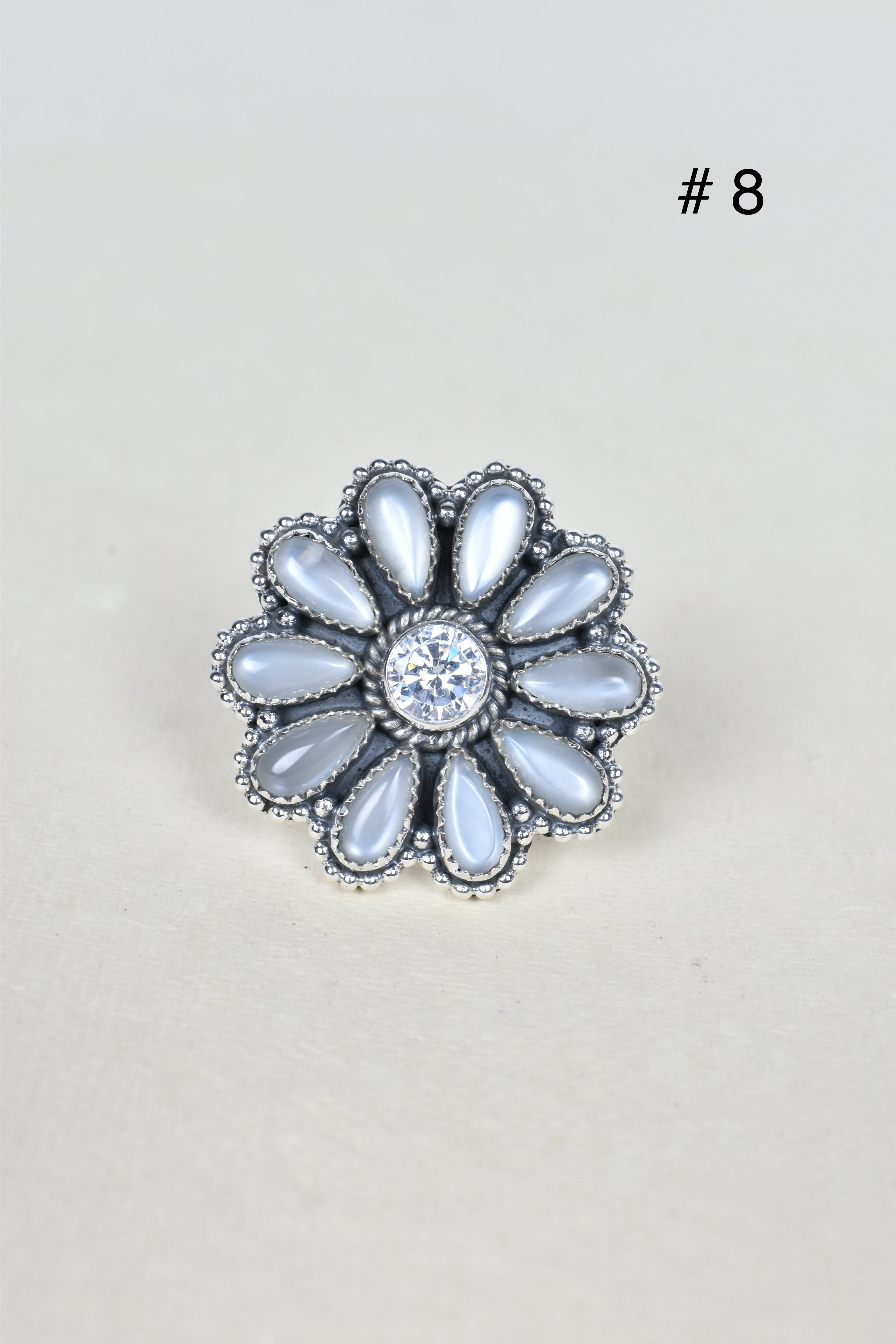 ONE OF A KIND STERLING SILVER CRYSTAL CLUSTER RINGS-Cluster Rings-Krush Kandy, Women's Online Fashion Boutique Located in Phoenix, Arizona (Scottsdale Area)
