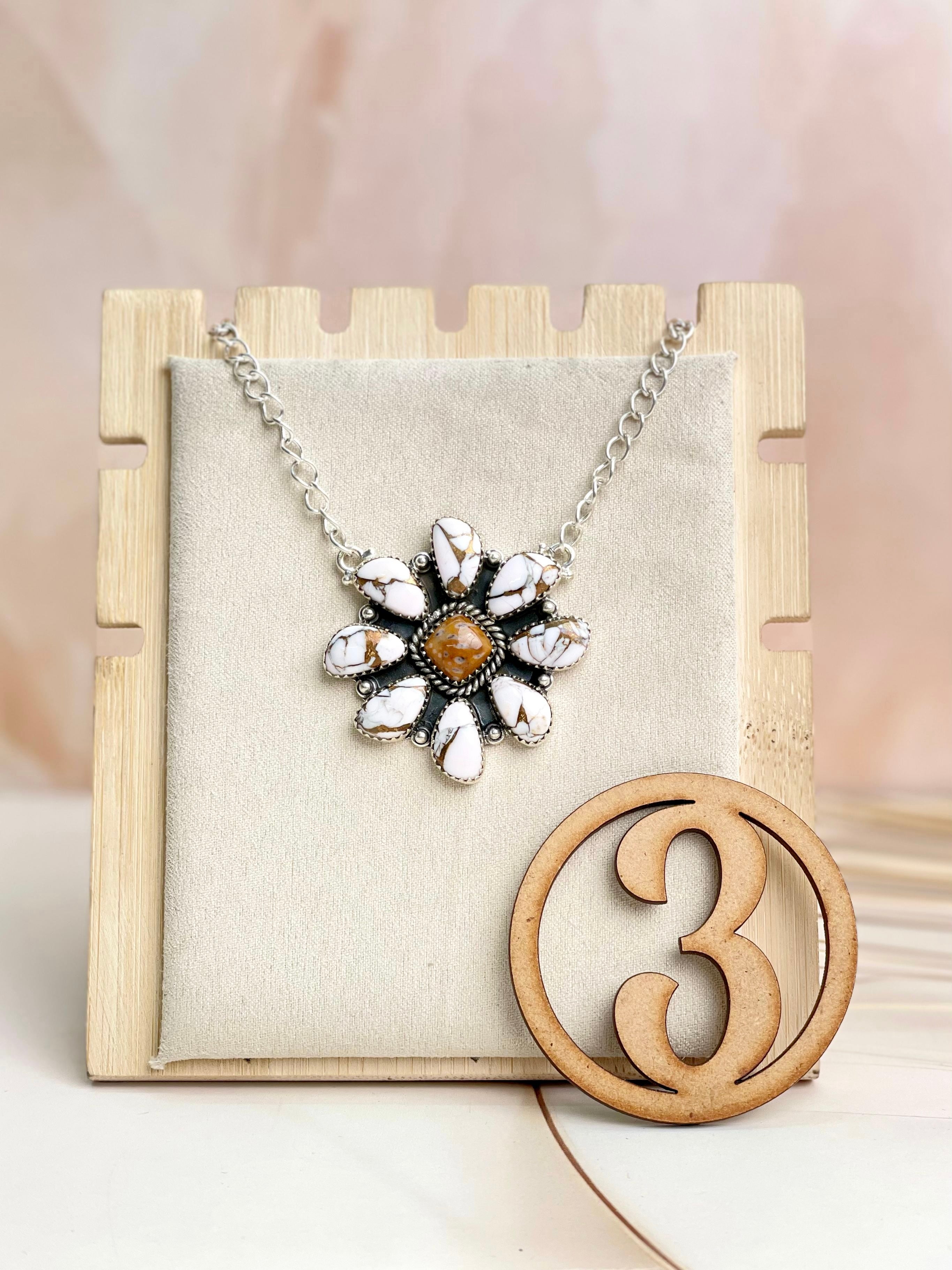 Angel Dahlia & Deer Fawn Necklace no12-Necklaces-Krush Kandy, Women's Online Fashion Boutique Located in Phoenix, Arizona (Scottsdale Area)