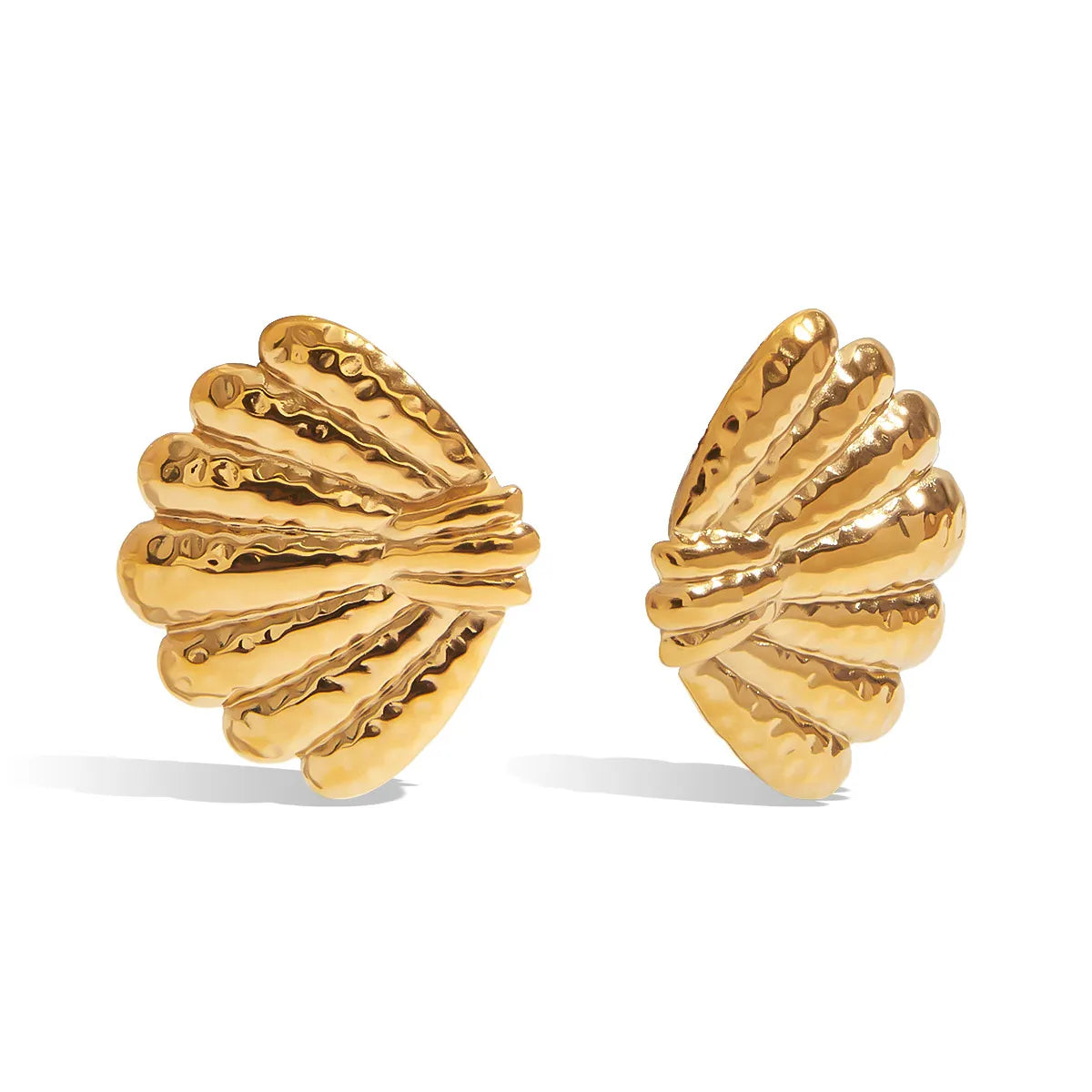 18K Gold-Plated Shell Stud Earrings-Earrings-Krush Kandy, Women's Online Fashion Boutique Located in Phoenix, Arizona (Scottsdale Area)