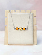 Tangerine Rosarita and Aurora Opal CZ Chain Necklace-Necklaces-Krush Kandy, Women's Online Fashion Boutique Located in Phoenix, Arizona (Scottsdale Area)