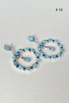 Jeweled Hoop Swing Sterling Silver Earrings-Drop Earrings-Krush Kandy, Women's Online Fashion Boutique Located in Phoenix, Arizona (Scottsdale Area)