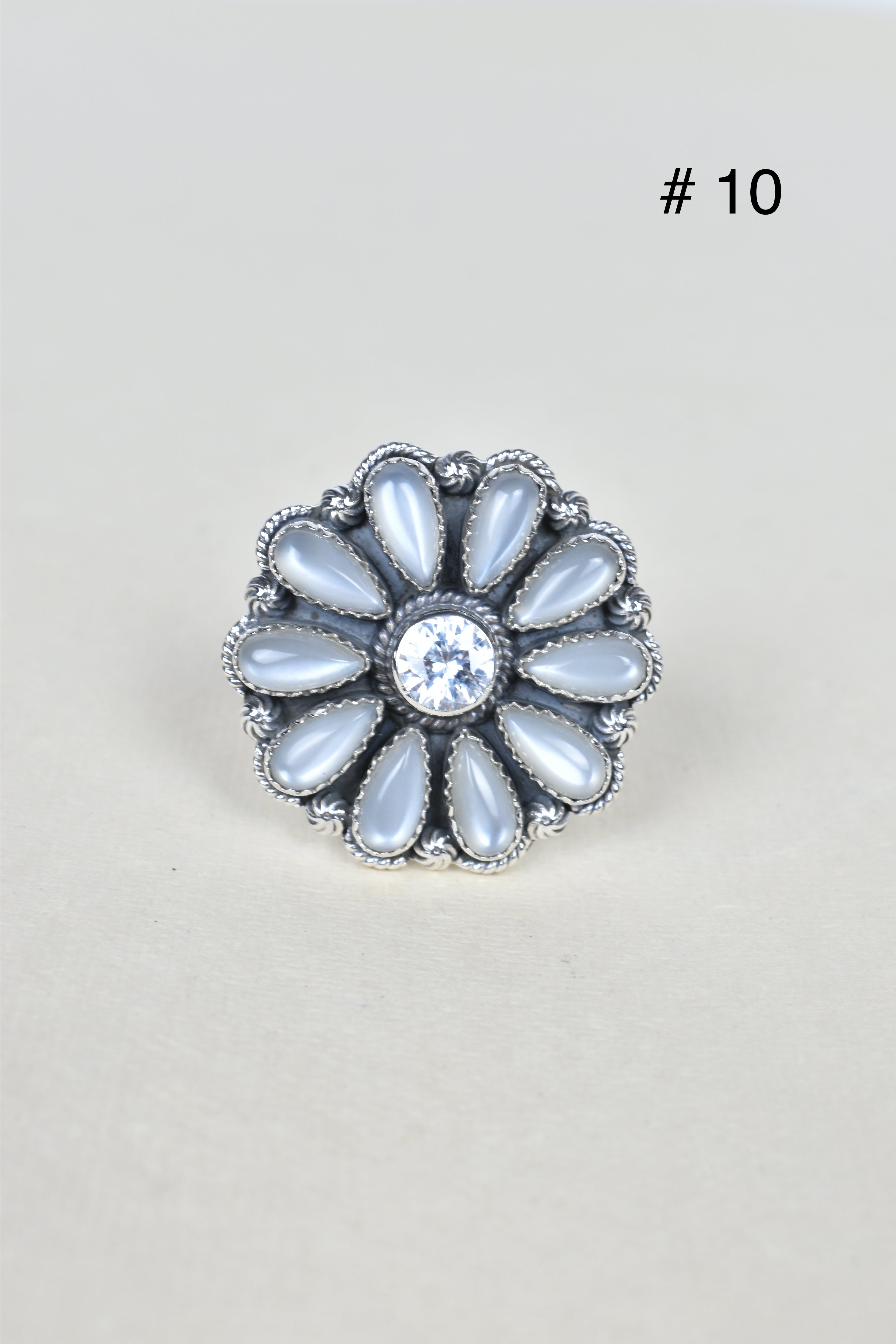 ONE OF A KIND STERLING SILVER CRYSTAL CLUSTER RINGS-Cluster Rings-Krush Kandy, Women's Online Fashion Boutique Located in Phoenix, Arizona (Scottsdale Area)