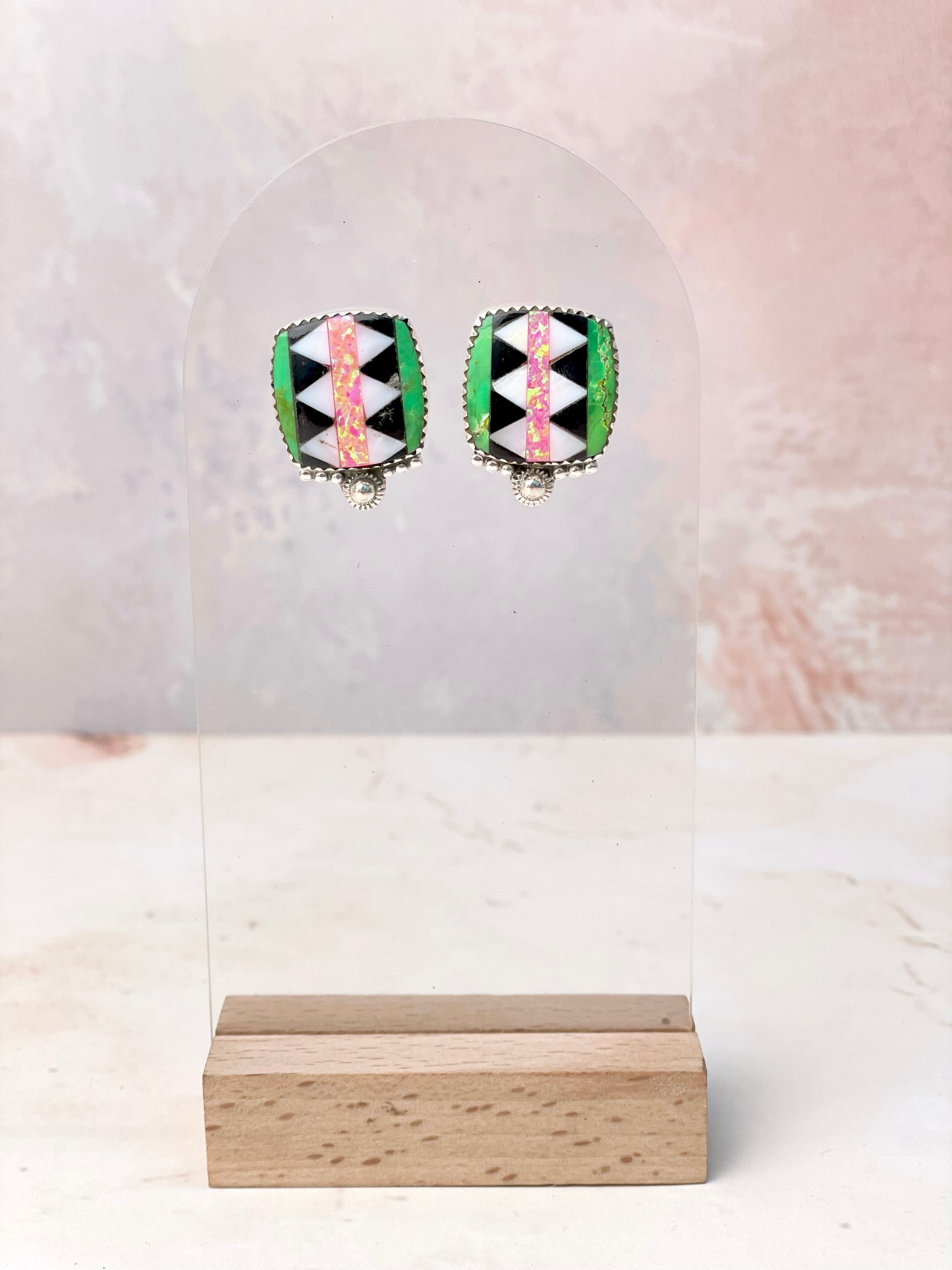Aztec Multi Colored Studs-Earrings-Krush Kandy, Women's Online Fashion Boutique Located in Phoenix, Arizona (Scottsdale Area)