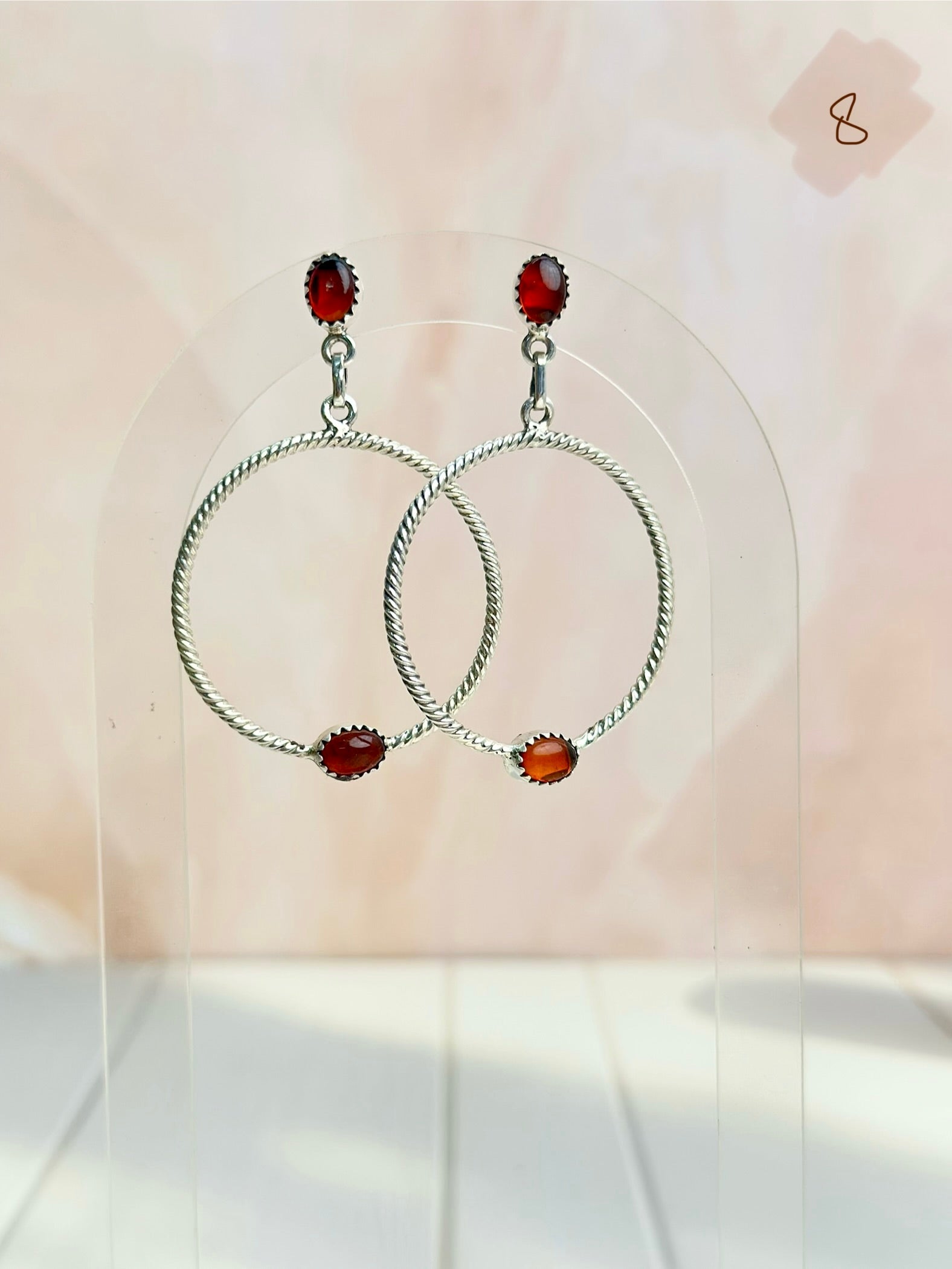 Amber, Turquoise & Crystal Boho Earrings-Earrings-Krush Kandy, Women's Online Fashion Boutique Located in Phoenix, Arizona (Scottsdale Area)