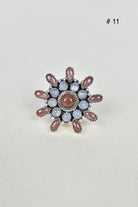 Chocolate Moonstone & Stone Cluster Sterling Silver Rings-Cluster Rings-Krush Kandy, Women's Online Fashion Boutique Located in Phoenix, Arizona (Scottsdale Area)