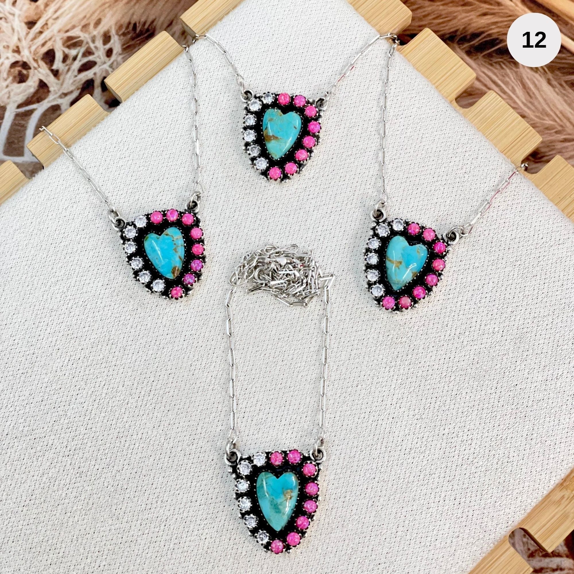 You Complete Me Heart Stone Necklace-Necklaces-Krush Kandy, Women's Online Fashion Boutique Located in Phoenix, Arizona (Scottsdale Area)