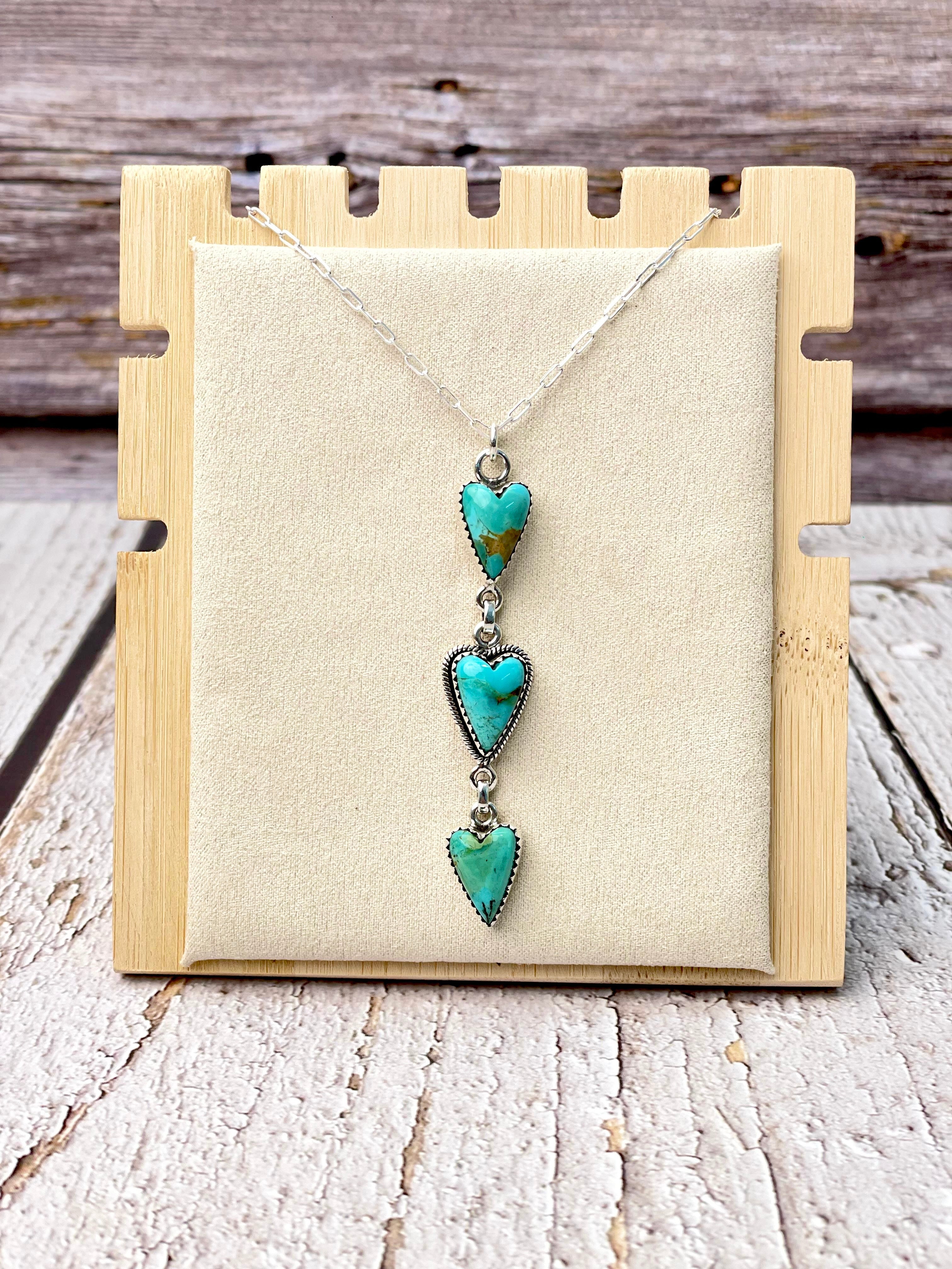 Multi Heart Drop Stone Necklace-Necklaces-Krush Kandy, Women's Online Fashion Boutique Located in Phoenix, Arizona (Scottsdale Area)