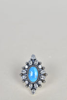 Turquoise & Crystal One of A Kind Ring-Statement Rings-Krush Kandy, Women's Online Fashion Boutique Located in Phoenix, Arizona (Scottsdale Area)