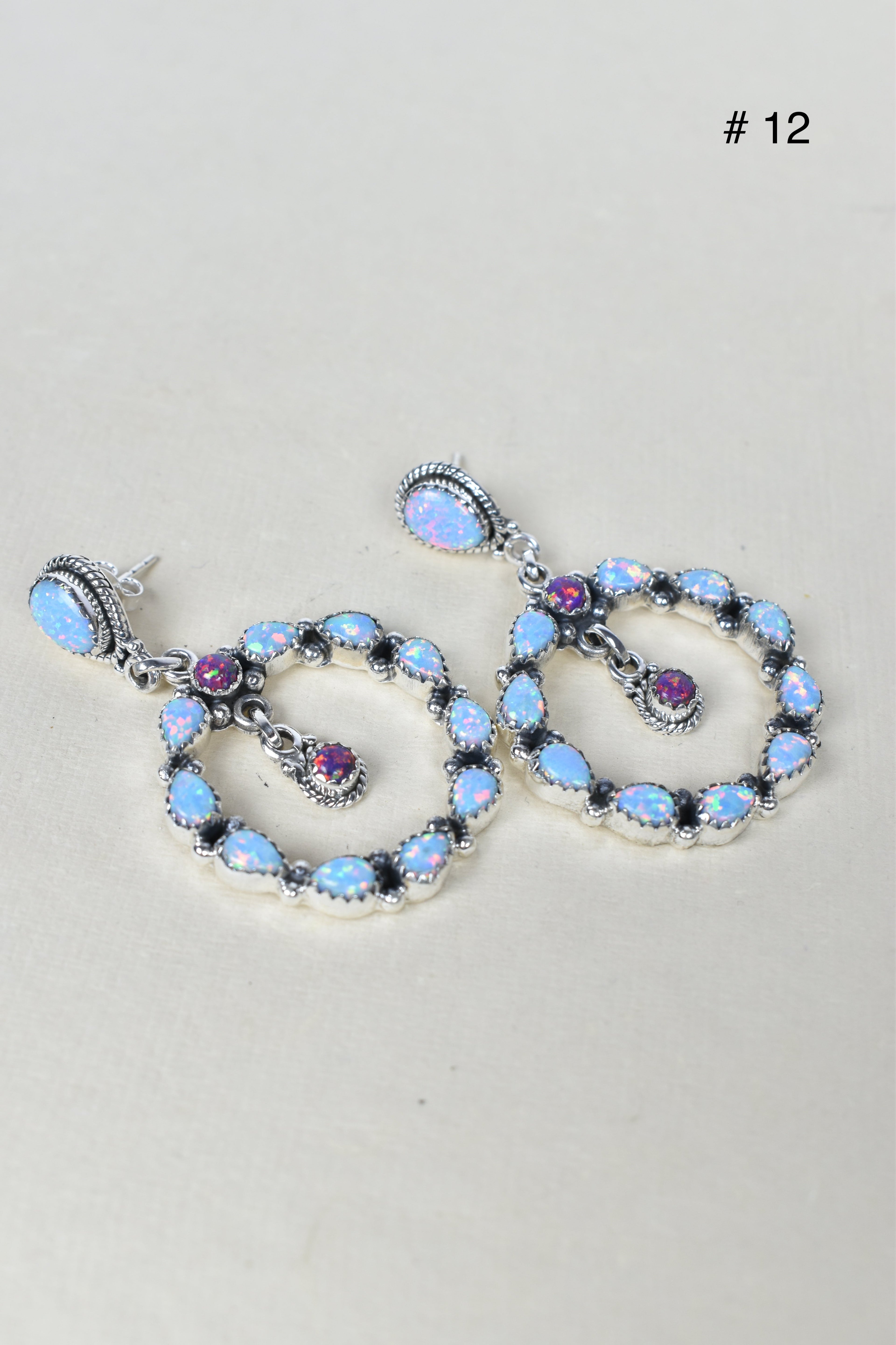 Jeweled Hoop Swing Sterling Silver Earrings-Drop Earrings-Krush Kandy, Women's Online Fashion Boutique Located in Phoenix, Arizona (Scottsdale Area)