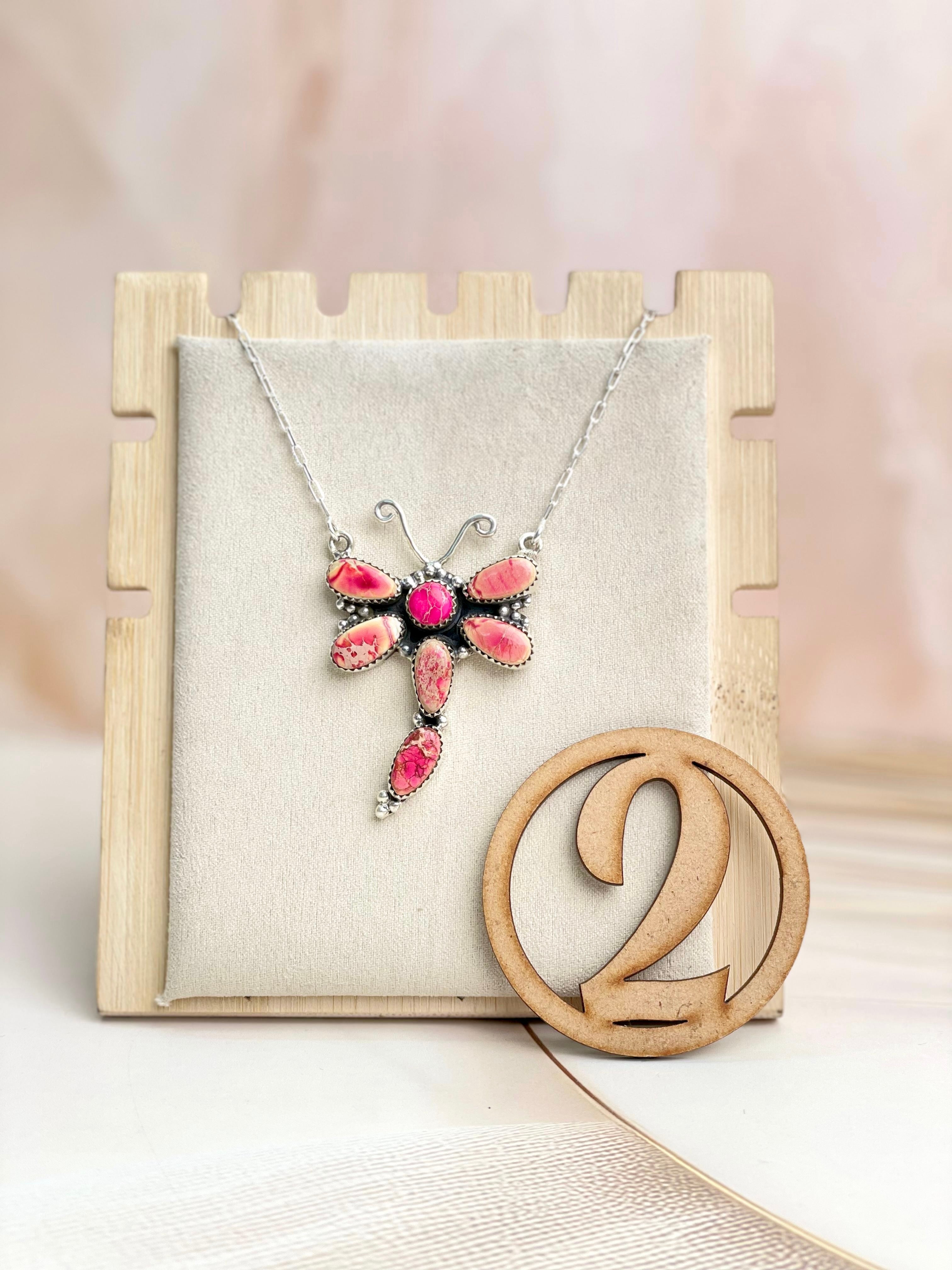 Wild Jasper Dragonfly Necklaces no15-Necklaces-Krush Kandy, Women's Online Fashion Boutique Located in Phoenix, Arizona (Scottsdale Area)