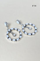Jeweled Hoop Swing Sterling Silver Earrings-Drop Earrings-Krush Kandy, Women's Online Fashion Boutique Located in Phoenix, Arizona (Scottsdale Area)