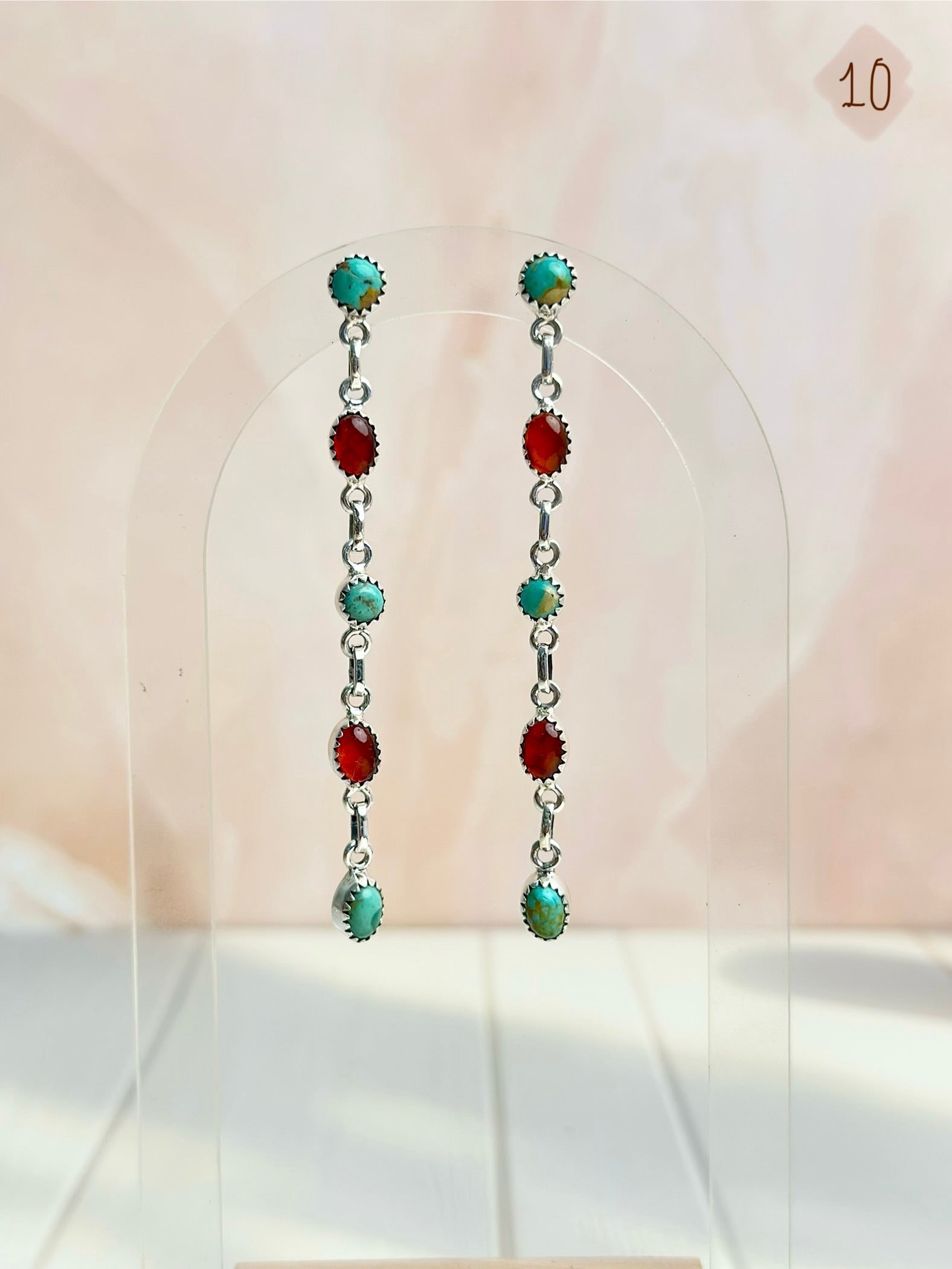 Amber, Turquoise & Crystal Boho Earrings-Earrings-Krush Kandy, Women's Online Fashion Boutique Located in Phoenix, Arizona (Scottsdale Area)