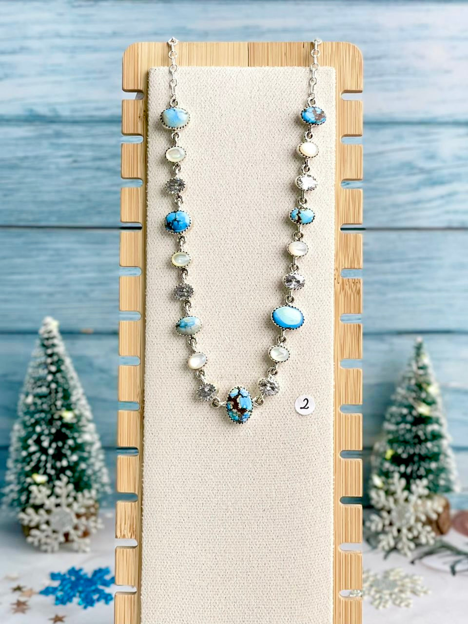 Ice Cold Golden Hills, White Shell & Crystal Necklace-Necklaces-Krush Kandy, Women's Online Fashion Boutique Located in Phoenix, Arizona (Scottsdale Area)