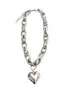 Alyssa Heart Chain Necklace-Necklaces-Krush Kandy, Women's Online Fashion Boutique Located in Phoenix, Arizona (Scottsdale Area)