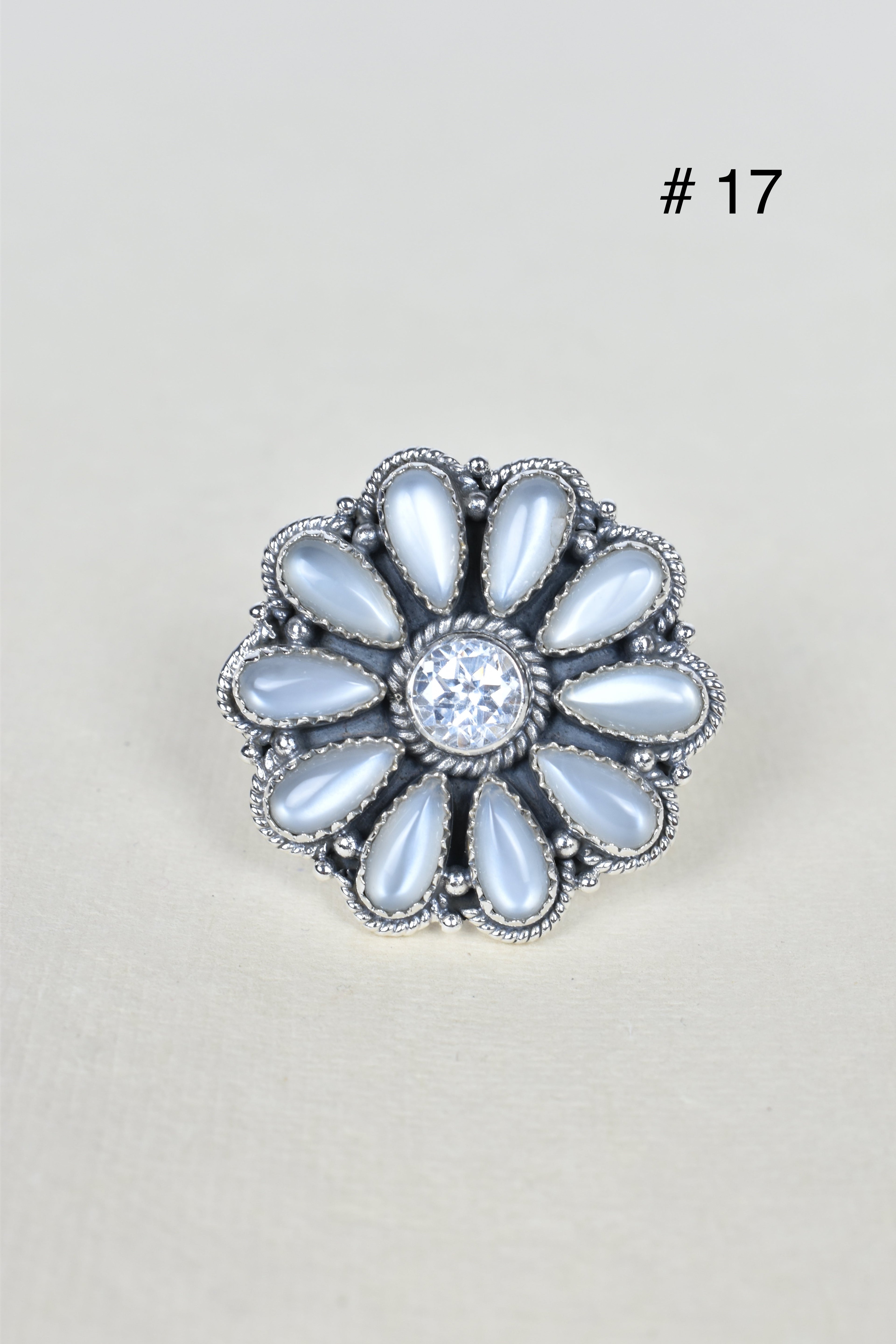 ONE OF A KIND STERLING SILVER CRYSTAL CLUSTER RINGS-Cluster Rings-Krush Kandy, Women's Online Fashion Boutique Located in Phoenix, Arizona (Scottsdale Area)