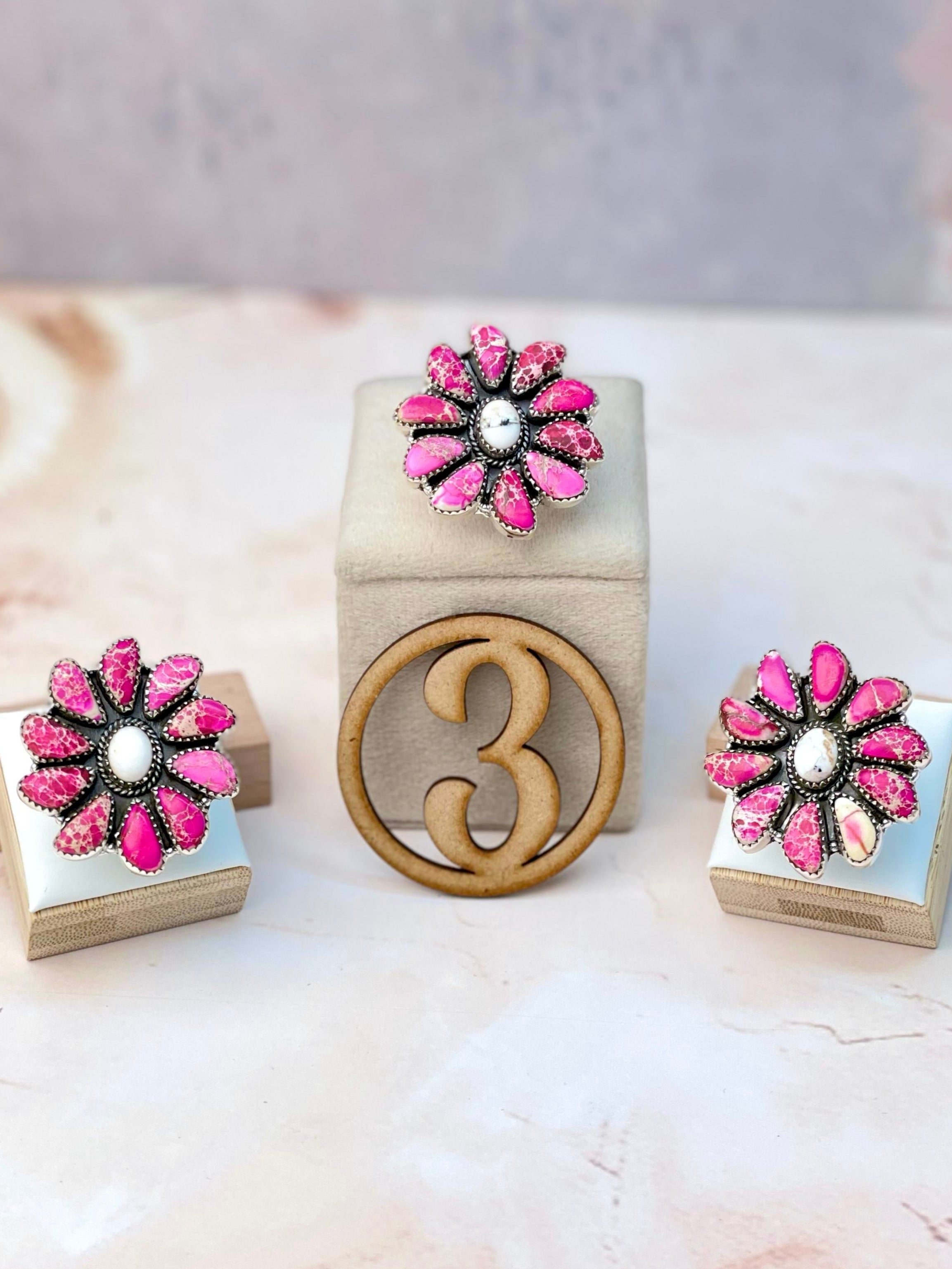 Fiery Jasper Blossom Rings-Rings-Krush Kandy, Women's Online Fashion Boutique Located in Phoenix, Arizona (Scottsdale Area)