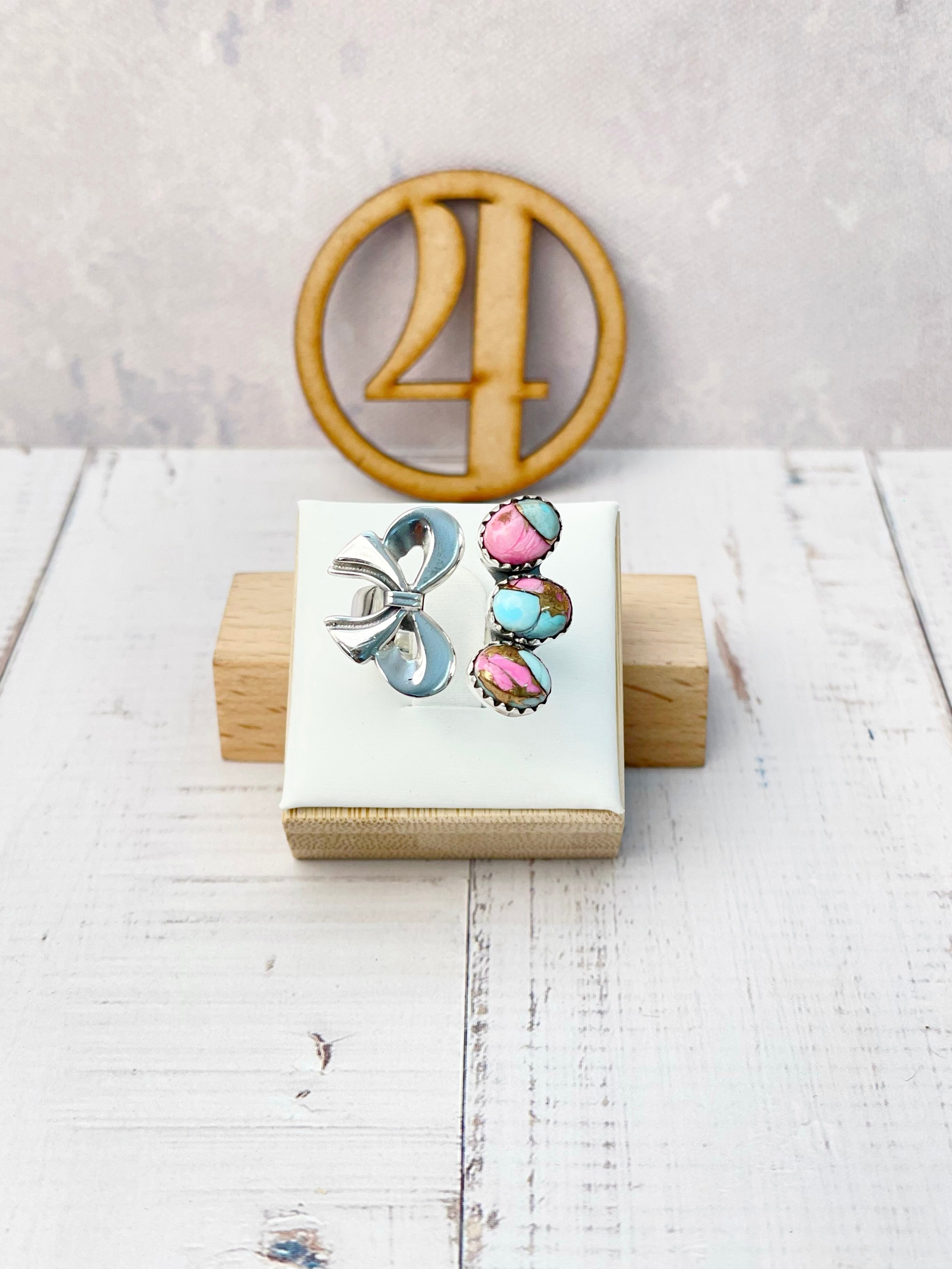 Bow Belle Floating Stone Ring-Ring-Krush Kandy, Women's Online Fashion Boutique Located in Phoenix, Arizona (Scottsdale Area)