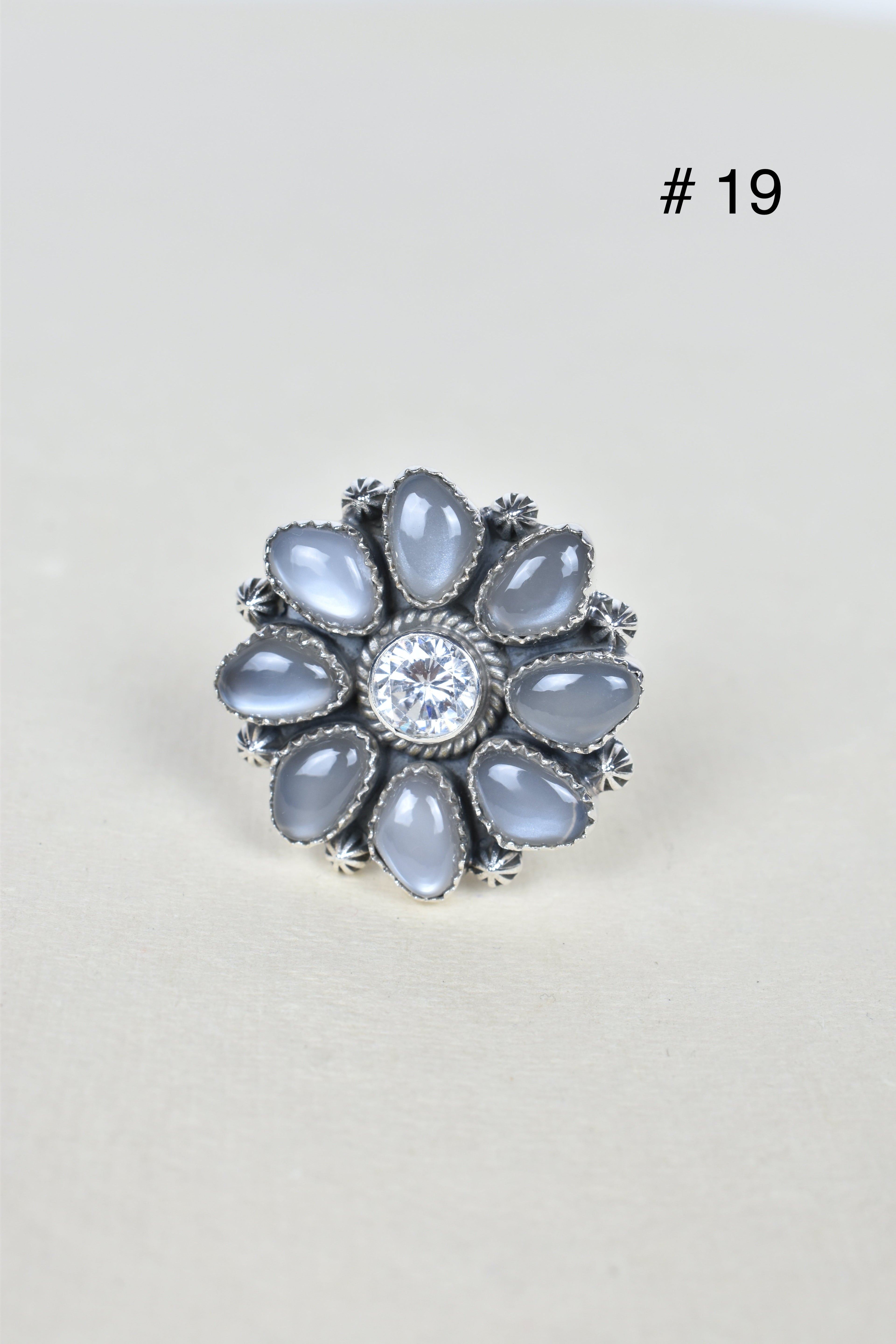 ONE OF A KIND STERLING SILVER CRYSTAL CLUSTER RINGS-Cluster Rings-Krush Kandy, Women's Online Fashion Boutique Located in Phoenix, Arizona (Scottsdale Area)