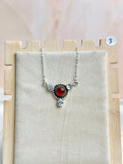 Amber, Turquoise & Crystal Dainty Necklace-Necklaces-Krush Kandy, Women's Online Fashion Boutique Located in Phoenix, Arizona (Scottsdale Area)