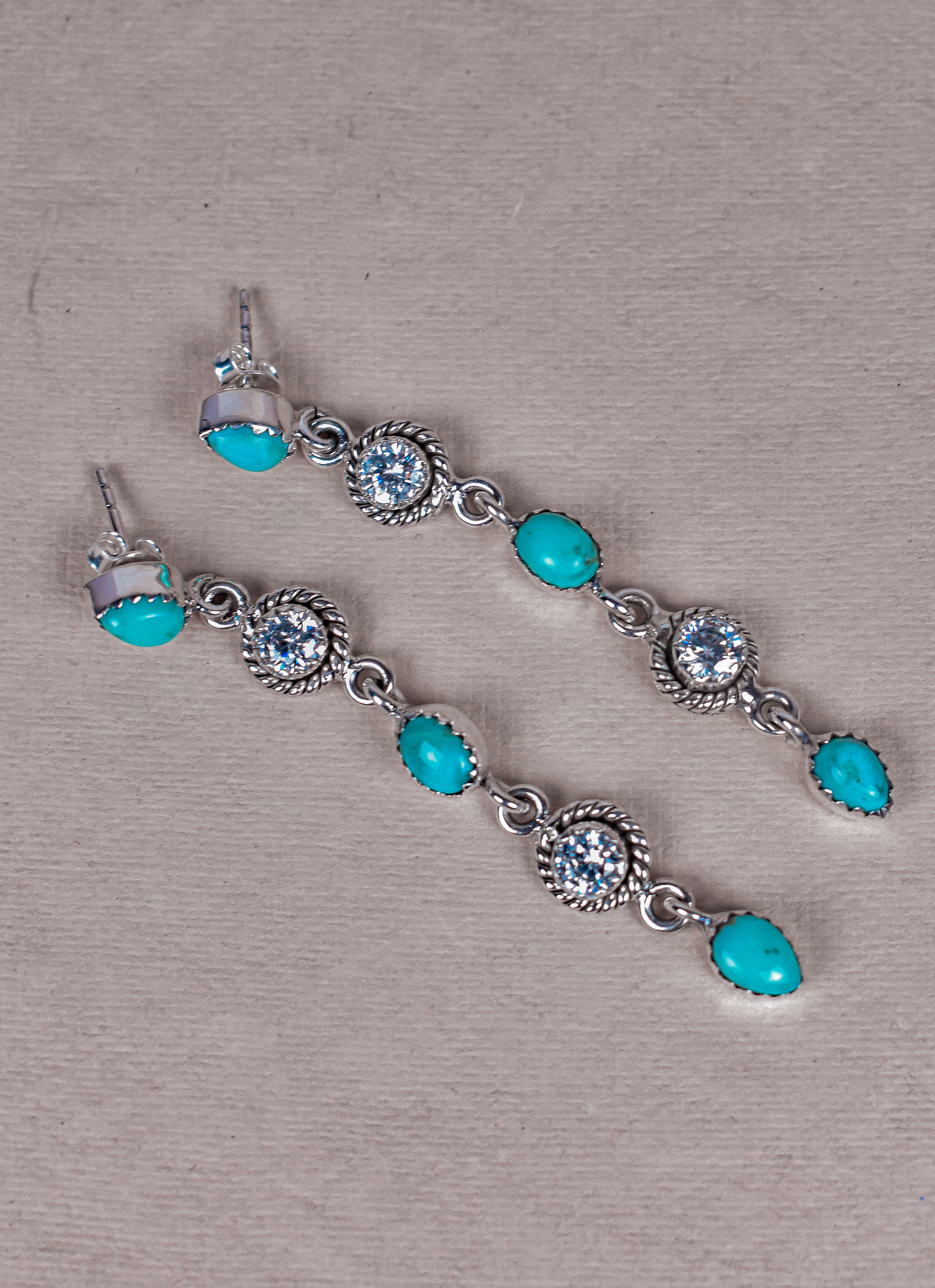 Triple Double Dangle Earrings-Drop Earrings-Krush Kandy, Women's Online Fashion Boutique Located in Phoenix, Arizona (Scottsdale Area)