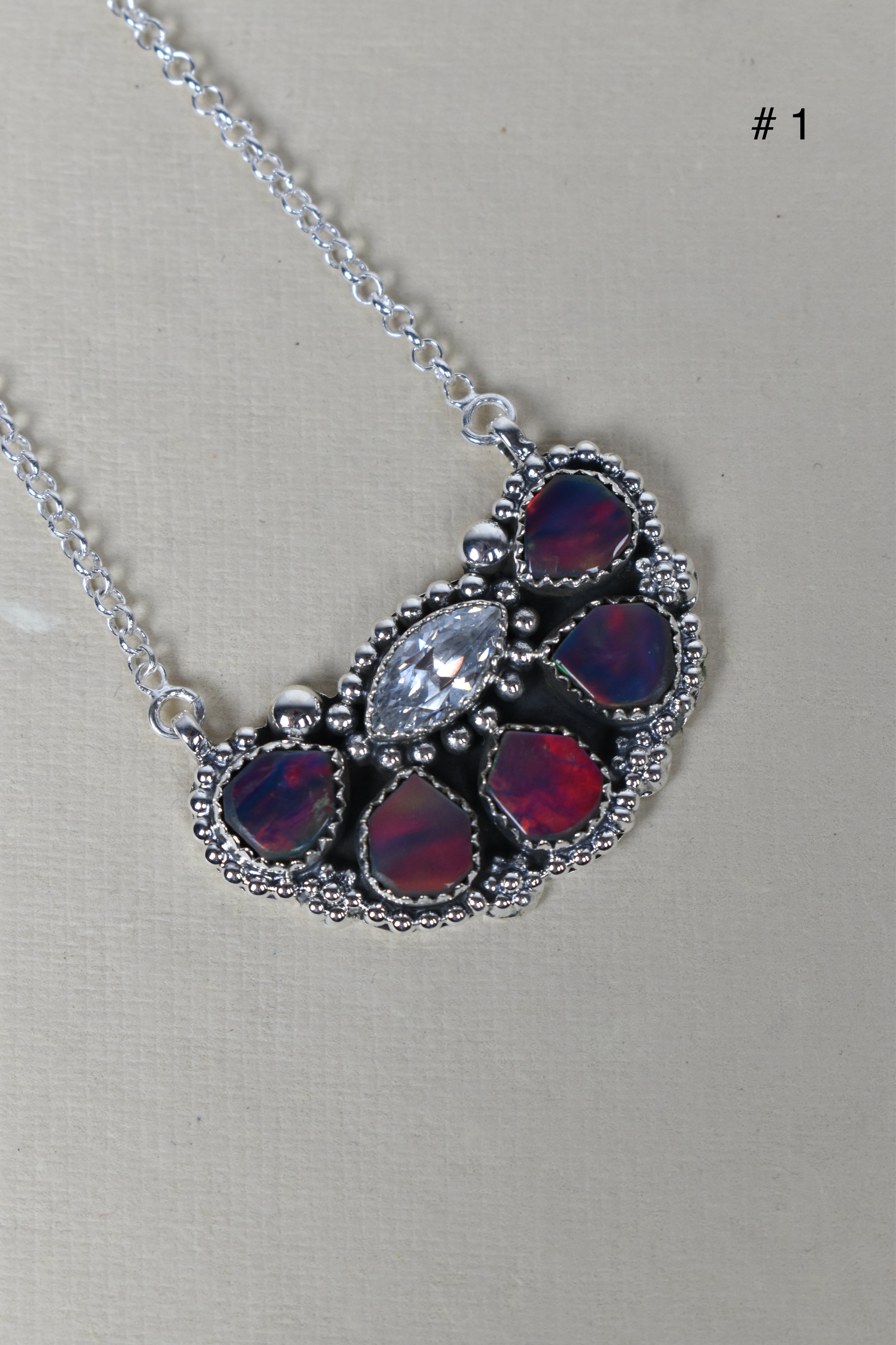 Paw Pad CZ & Stone Necklace-Pendant Necklaces-Krush Kandy, Women's Online Fashion Boutique Located in Phoenix, Arizona (Scottsdale Area)