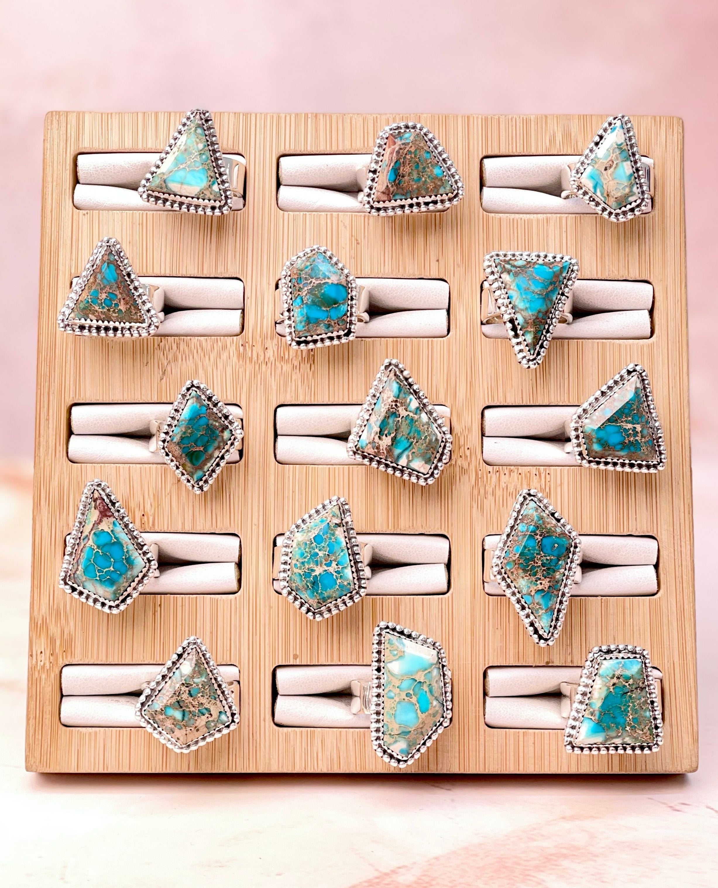 Geometric One Of A Kind Slab Rings-Rings-Krush Kandy, Women's Online Fashion Boutique Located in Phoenix, Arizona (Scottsdale Area)
