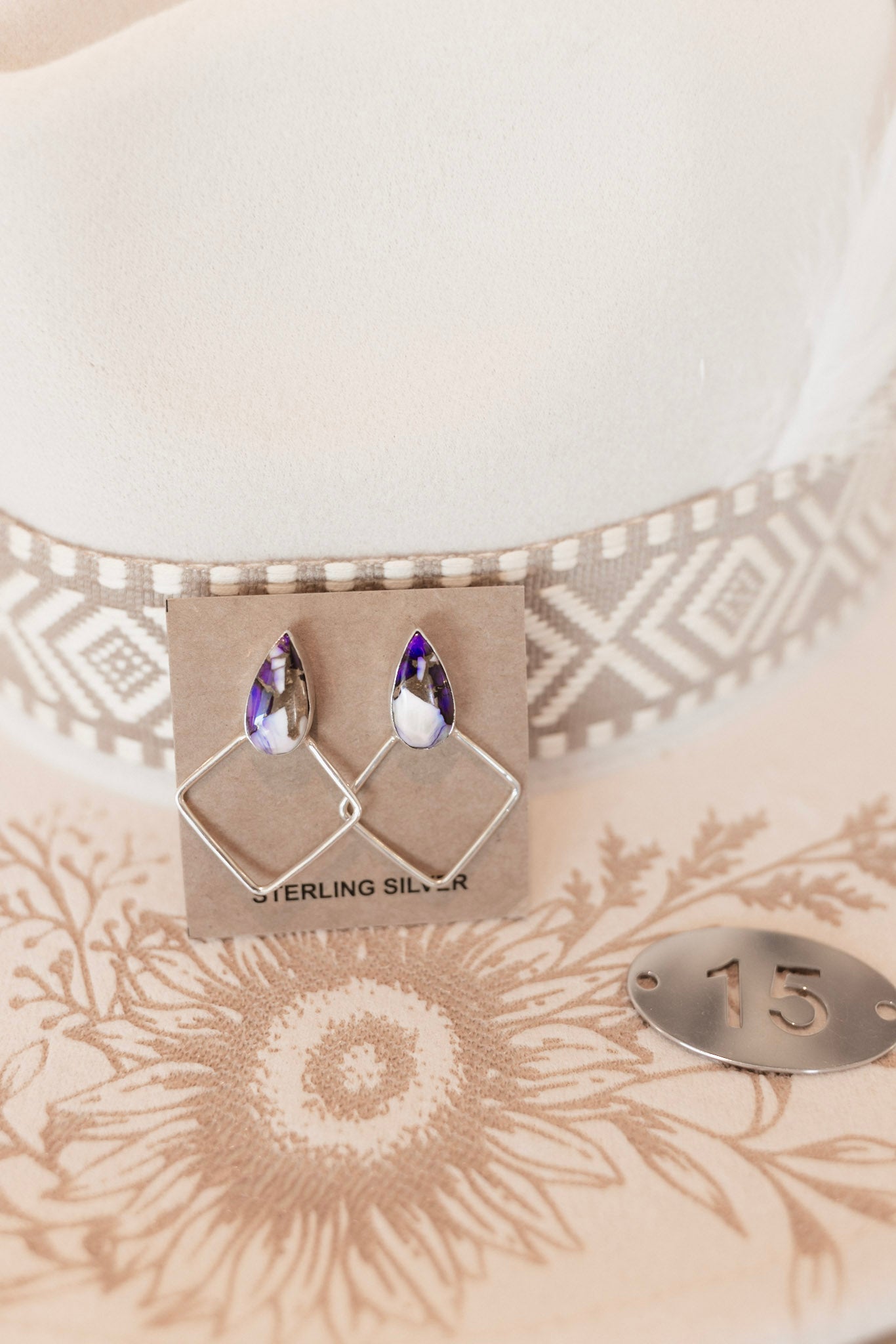 Stand Out Geometric Stone Earrings-Earrings-Krush Kandy, Women's Online Fashion Boutique Located in Phoenix, Arizona (Scottsdale Area)