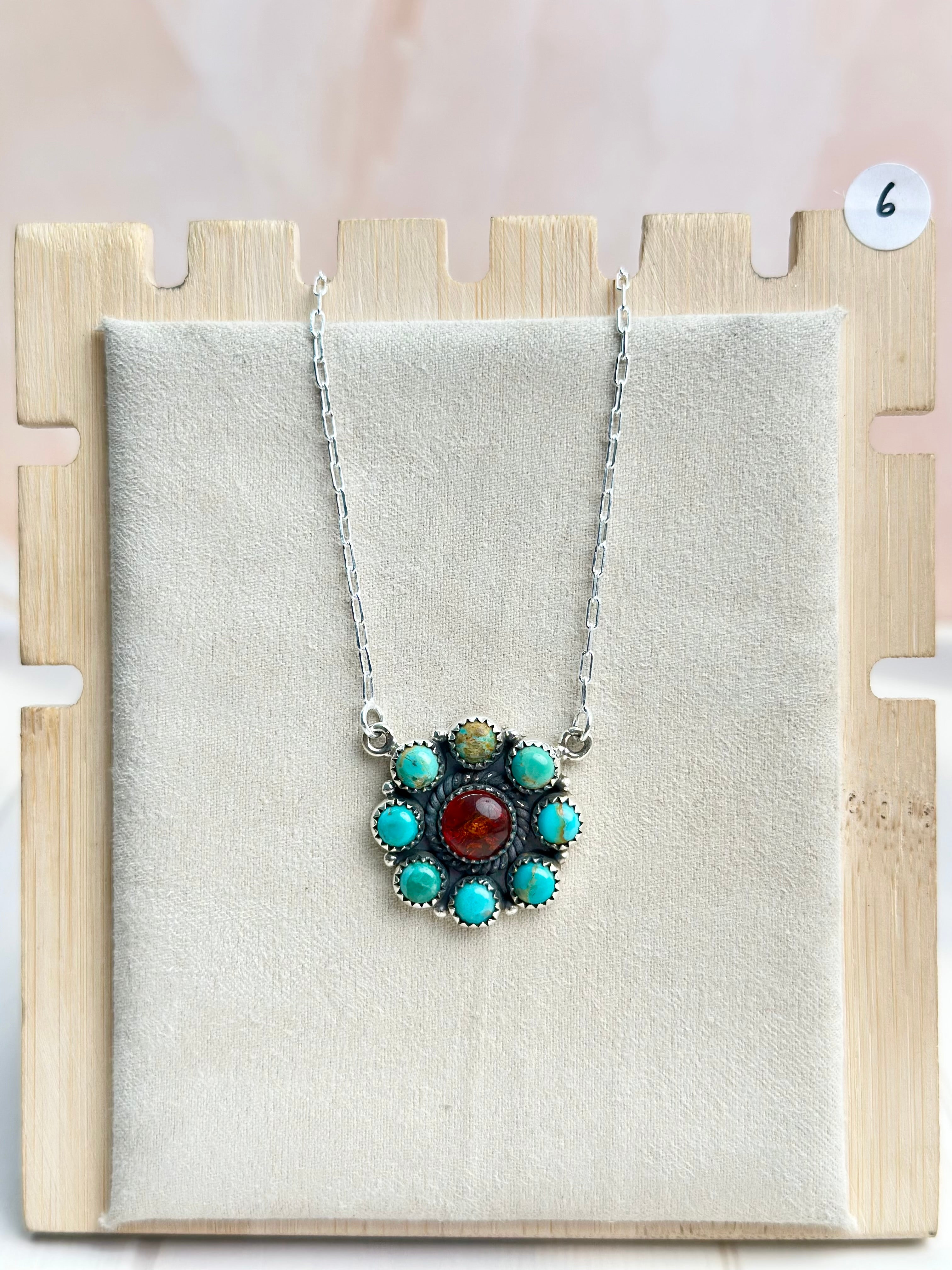 Amber, Turquoise & Crystal Necklaces-Necklaces-Krush Kandy, Women's Online Fashion Boutique Located in Phoenix, Arizona (Scottsdale Area)