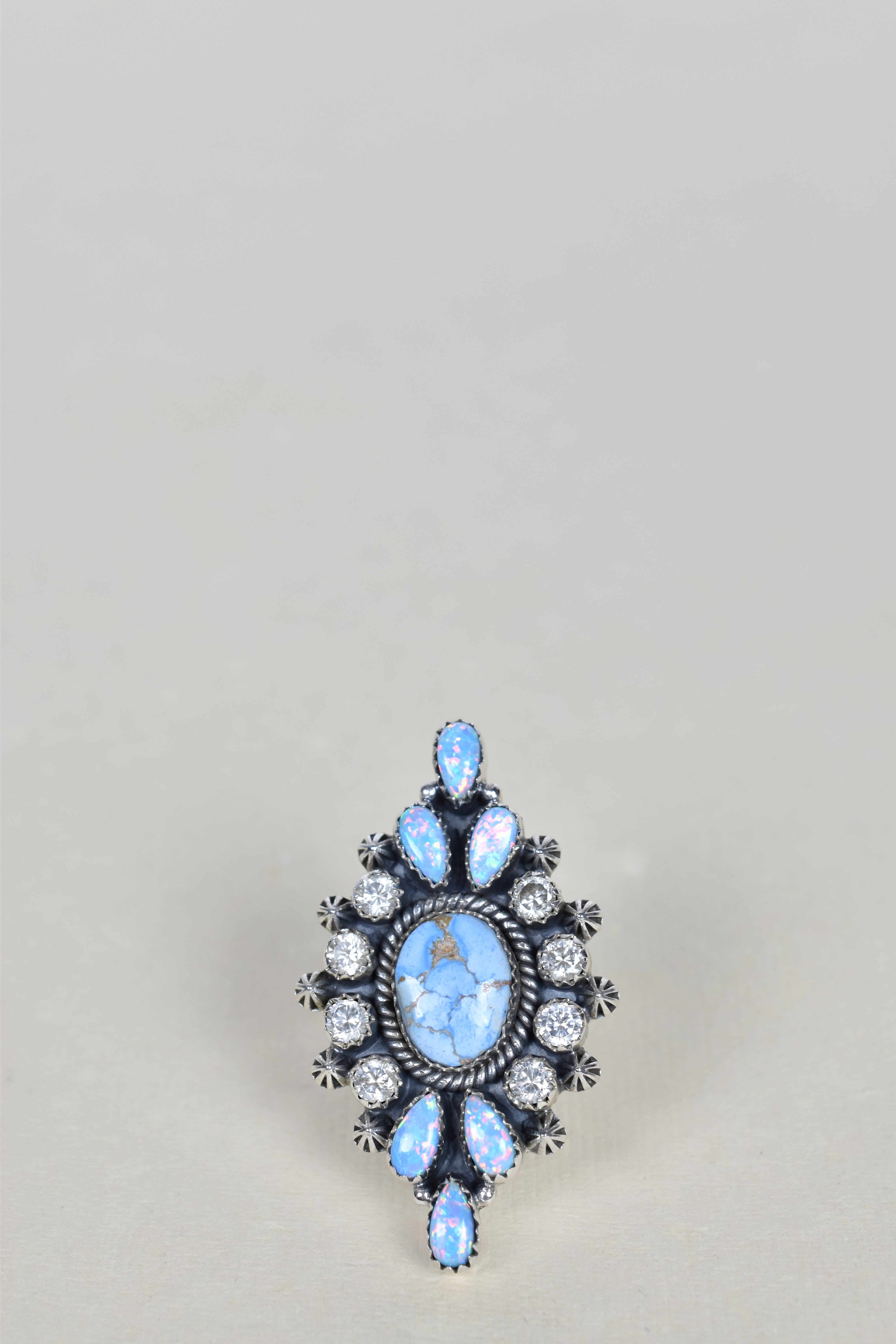 Golden Hills Opal & Crystal One of A Kind Ring-Cluster Rings-Krush Kandy, Women's Online Fashion Boutique Located in Phoenix, Arizona (Scottsdale Area)