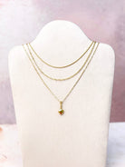 Krush Exclusive Gold Three Layer Chain-Necklaces-Krush Kandy, Women's Online Fashion Boutique Located in Phoenix, Arizona (Scottsdale Area)