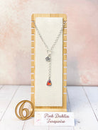 Ayla's Sterling Aztec Stone Drop Necklace-Necklaces-Krush Kandy, Women's Online Fashion Boutique Located in Phoenix, Arizona (Scottsdale Area)