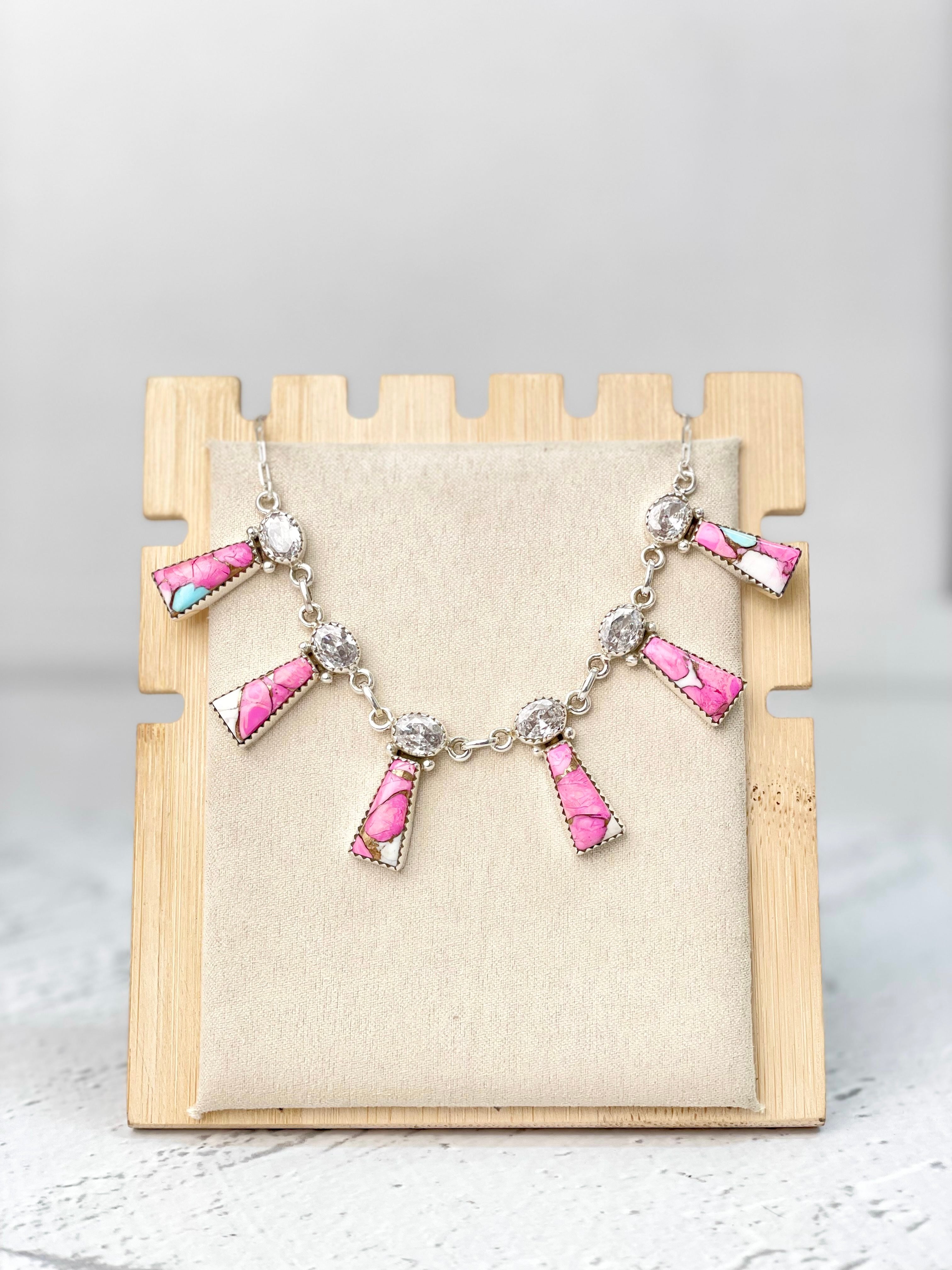 Cotton Candy Statement Necklace Bno. 19-Necklaces-Krush Kandy, Women's Online Fashion Boutique Located in Phoenix, Arizona (Scottsdale Area)