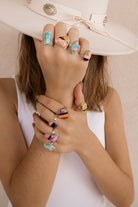 Krushing On You Multi Stone Cut Rings-Rings-Krush Kandy, Women's Online Fashion Boutique Located in Phoenix, Arizona (Scottsdale Area)