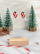 Holly Jolly Red & White Christmas Earrings-Earrings-Krush Kandy, Women's Online Fashion Boutique Located in Phoenix, Arizona (Scottsdale Area)