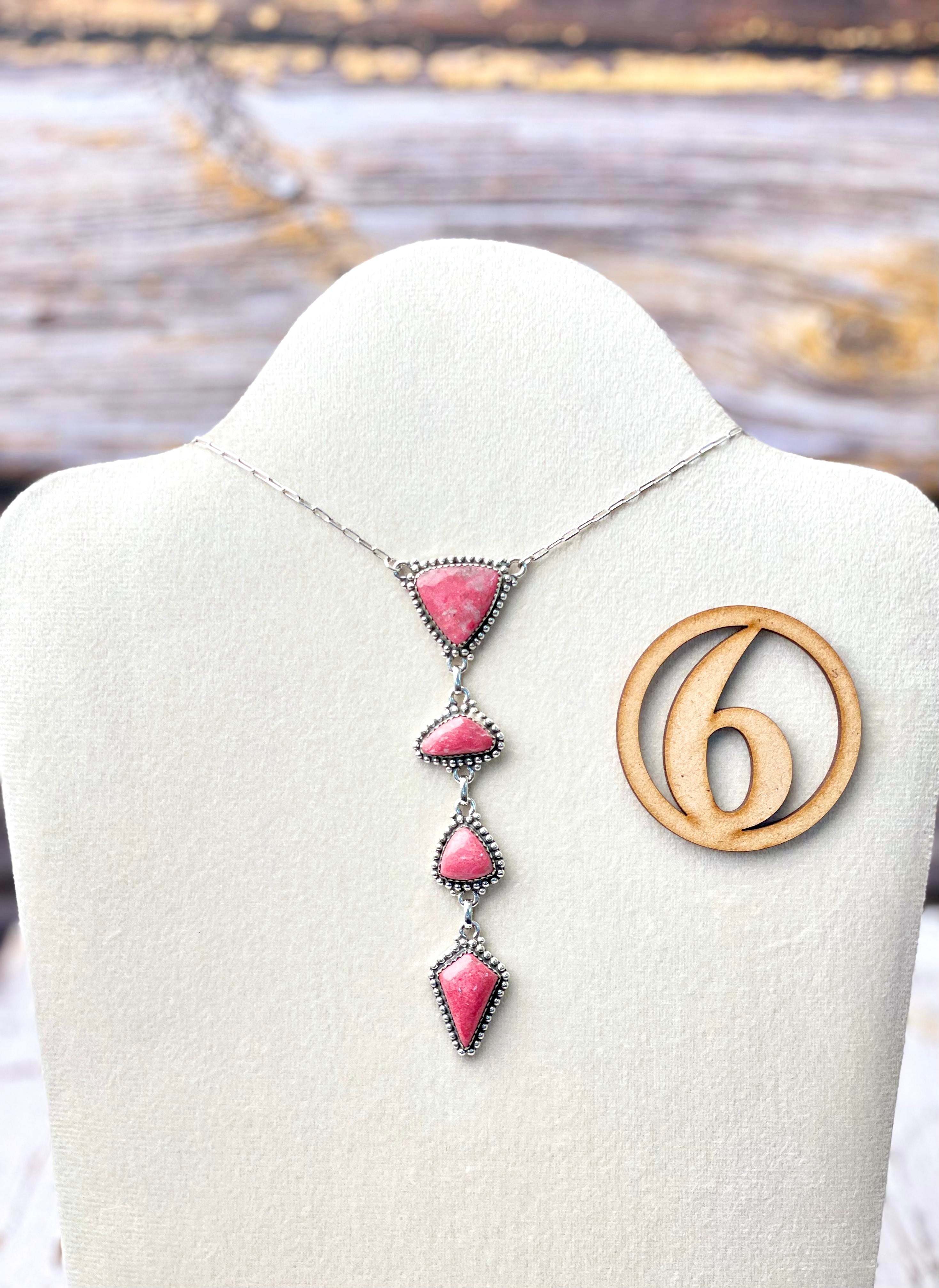 Thulite Drop Necklace-Necklaces-Krush Kandy, Women's Online Fashion Boutique Located in Phoenix, Arizona (Scottsdale Area)