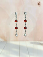 Amber, Turquoise & Crystals Mixed Earrings-Earrings-Krush Kandy, Women's Online Fashion Boutique Located in Phoenix, Arizona (Scottsdale Area)