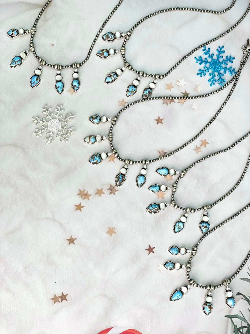 Winter Frost Golden Hills Lights Beads Necklace-Necklaces-Krush Kandy, Women's Online Fashion Boutique Located in Phoenix, Arizona (Scottsdale Area)